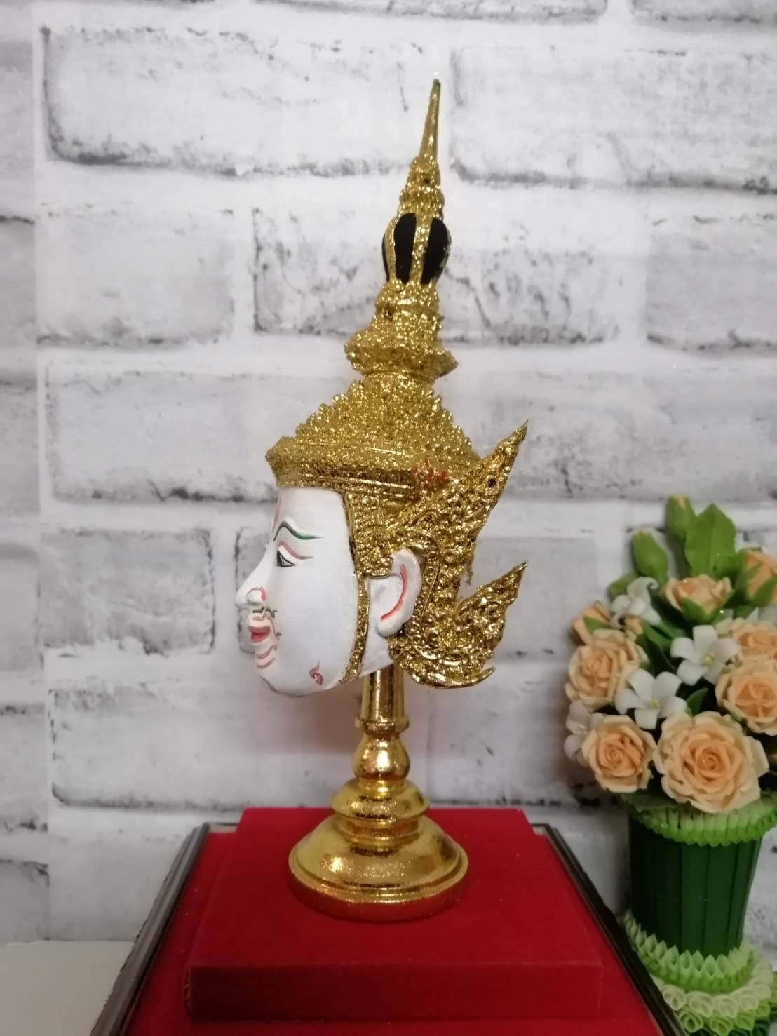 พระอิศวร ขนาดกลาง เรซิ่นปิดทอง พร้อมฐานปิดทอง