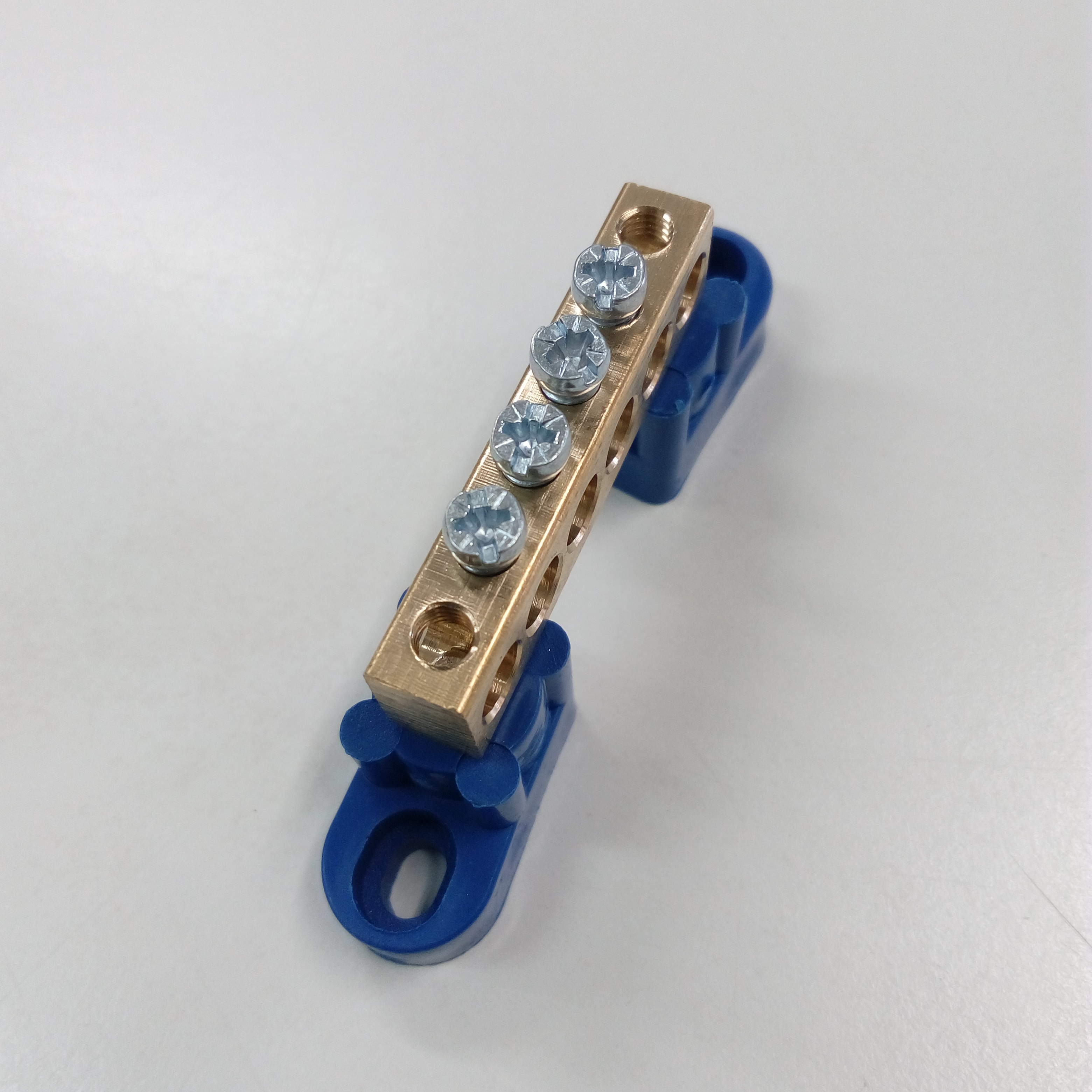 BAR กระจายไฟฟ้า 1 แถว 4 ช่อง แบบเปลือย BAR GROUND บาร์กราวด์