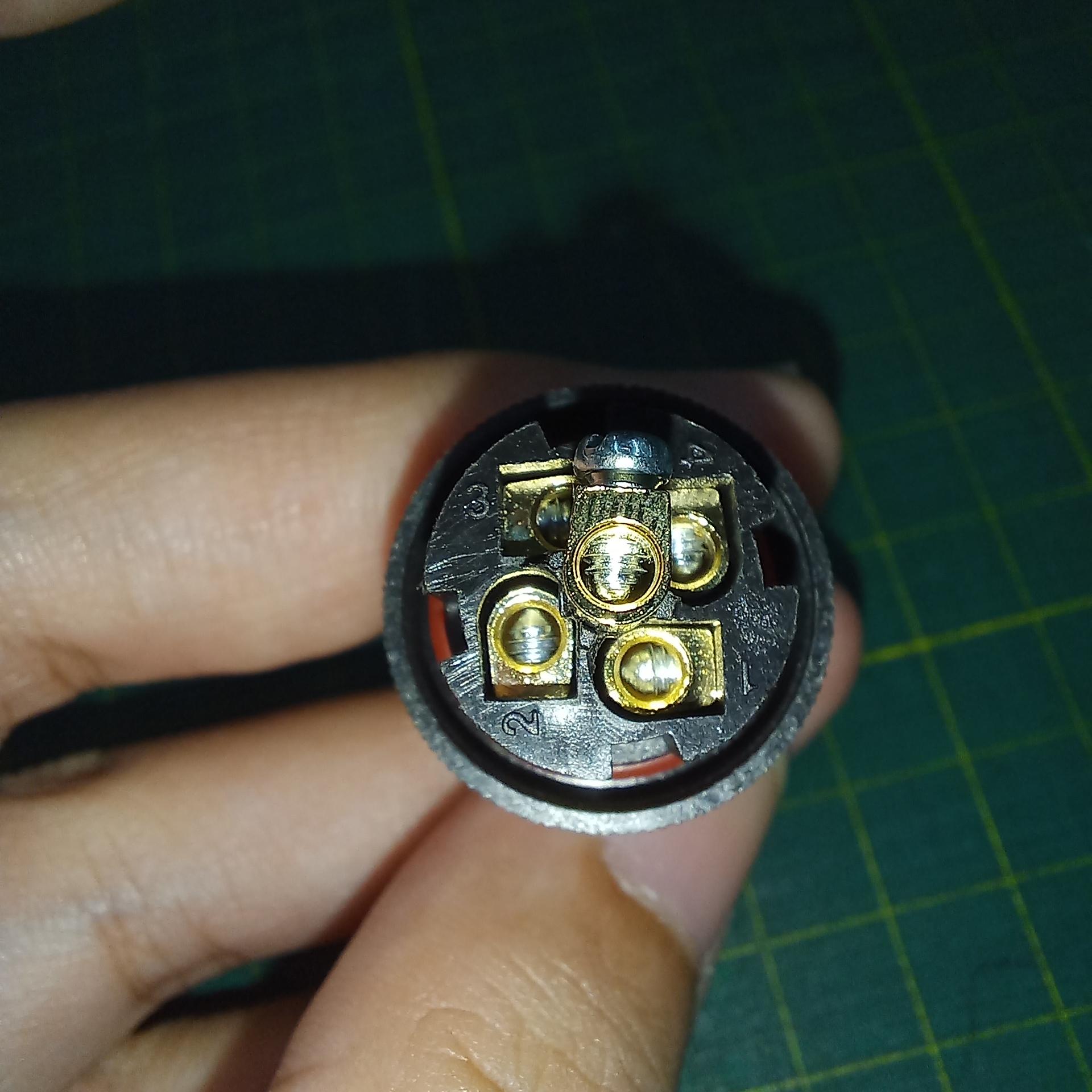 หัวคอนเนคเตอร์ M12 5Pins แบบตรง ตัวผู้ Connector