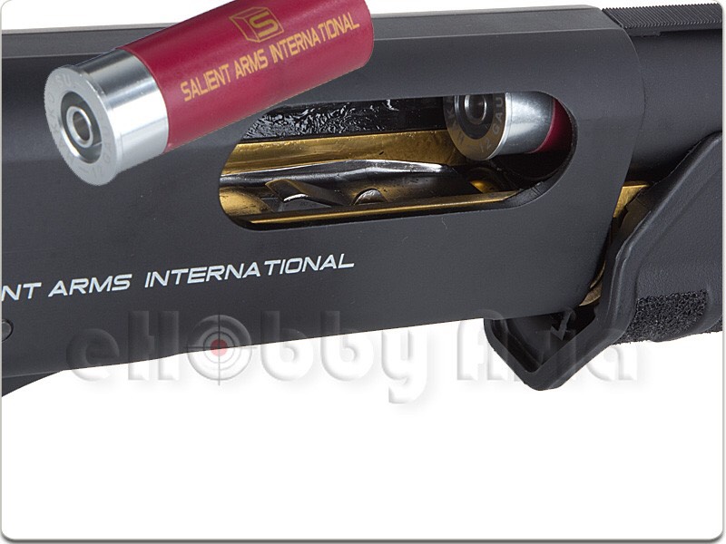 New.A.P.S. CAM 870 SAI Deluxe Match Shotgun (CO2 Shell Eject) Quick Overview A.P.S. CAM 870 SAI Deluxe Match Shotgun (CO2 Shell Eject) 1/1 Scale High Performance Assembled CO2 Gas Powered Shotgun Metal Receiver Body Metal Outer Barrel & Magazine Extension