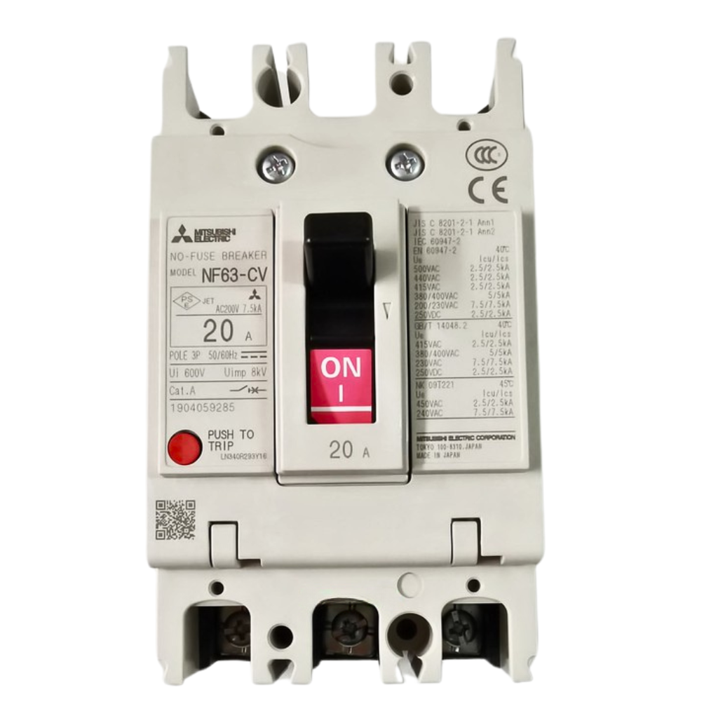 เบรกเกอร์ NF63-CV 3P 20A มิตซูบิชิ MITSUBISHI 20A 3POLE NF63 CV NF63CV