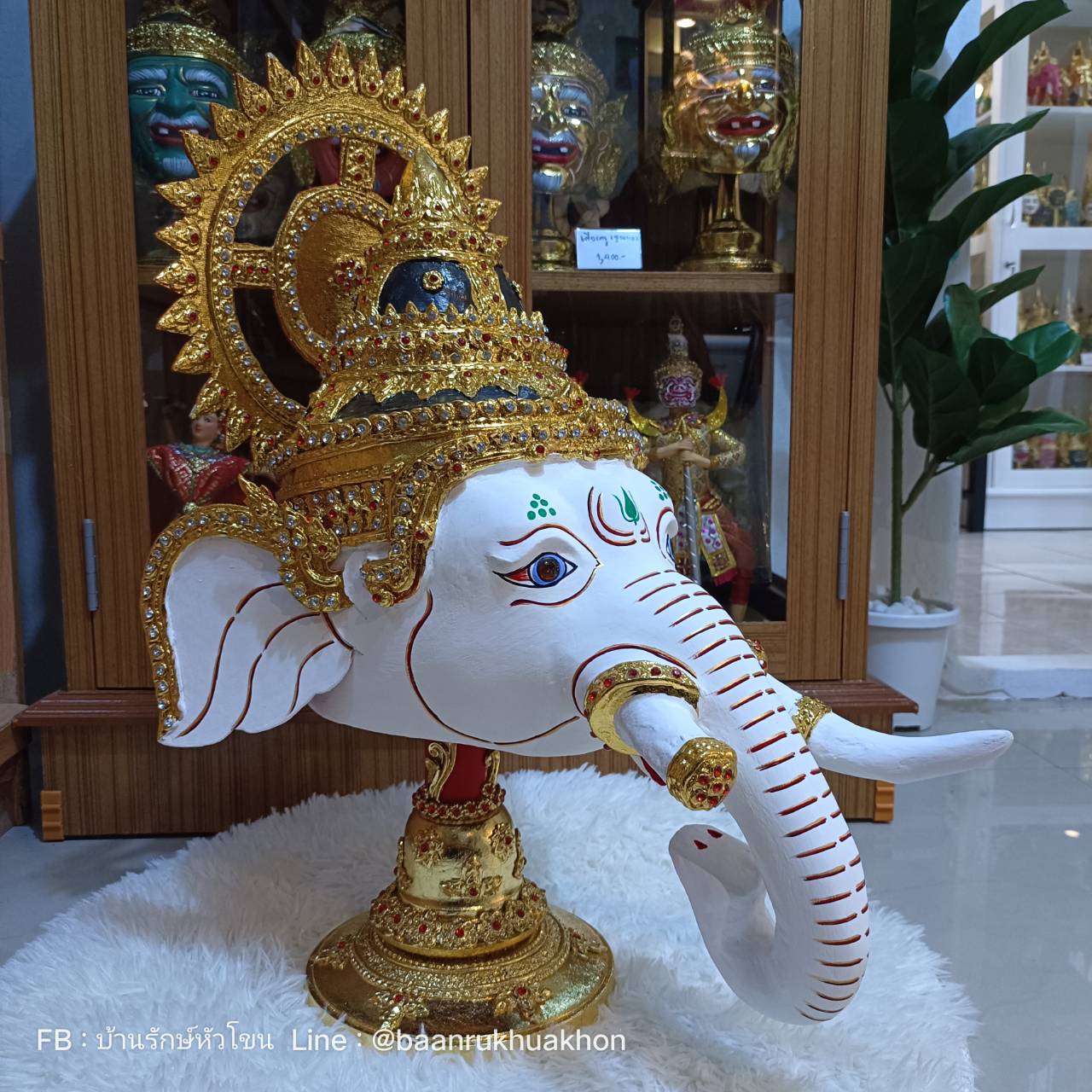 เศียรครู พระพิฆเนศ ขนาดครอบ