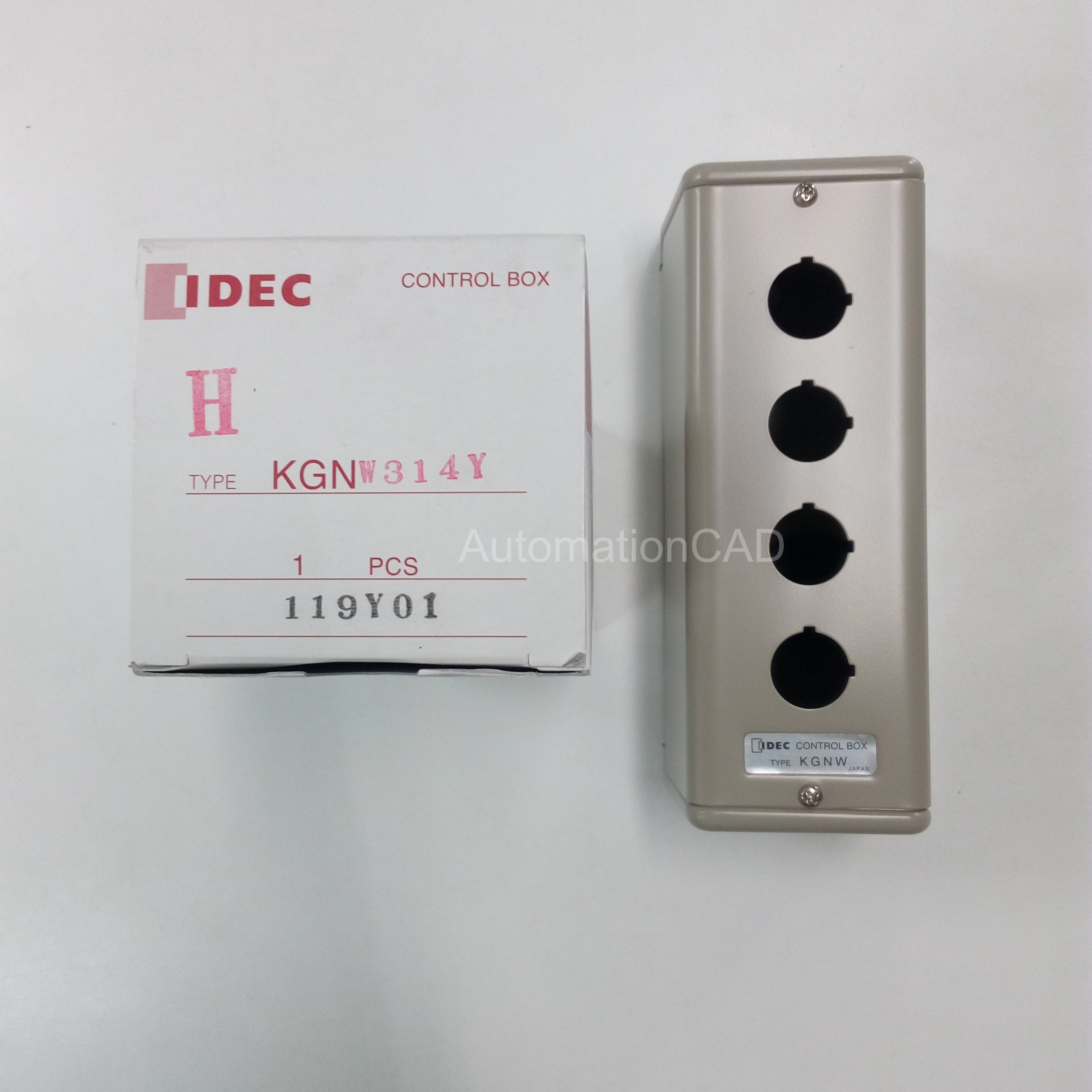 กล่องเหล็ก IDEC 4 รู Φ22mm Control Box KGN Series คอนโทรลบล็อก สำหรับใส่สวิตช์กด