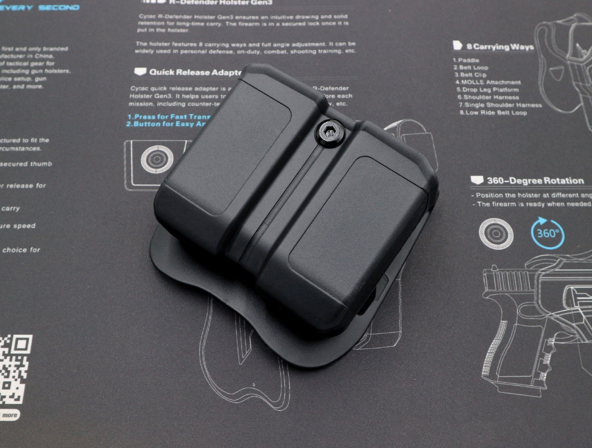 ซองแม็กกาซีนคู่ Gun flower (เพจเหน็บเข็มขัด) 📌ผลิตจากวัสดุ Nylon PA66 ชนิดพิเศษ 📌แข็งแรง ทนทาน ทำความสะอาดง่าย 📌สำหรับแม็กกาซีนขนาด 9 มม.และ .40 S&W ( แถวคู่เท่านั้น ) 📌ใช้ได้กับหลากหลายรุ่น (ตามตารางแนบ) 📌สามารถปรั