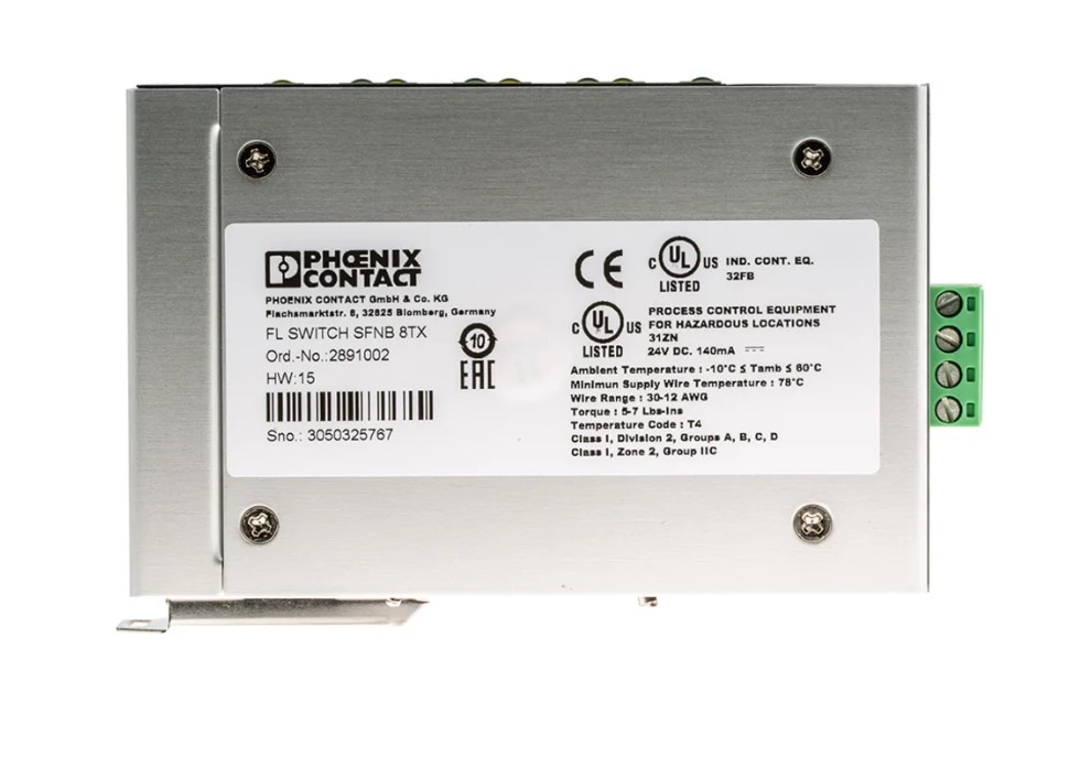 อีเธอร์เน็ต สวิตช์ Ethernet Switches PHOENIX CONTACT FL SWITCH SFNB 8TX - 2891002