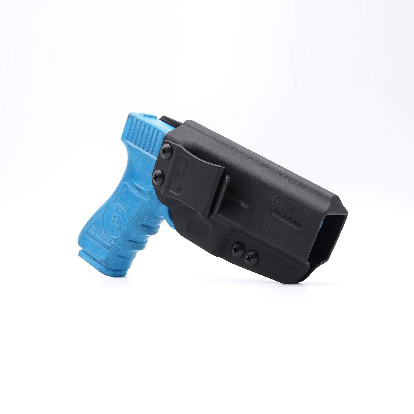 New. ซองปืนพกใน Polymer Glock 17 ( Gun Flower ) - ผลิตจาก วัสดุ PA66 ชนิดพิเศษ แข็งแรง ทนทาน - ด้านหลังเป็นคลิปเหน็บเข็มขัด มีตัวปรับกระชับ ได้ตามความต้องการ
