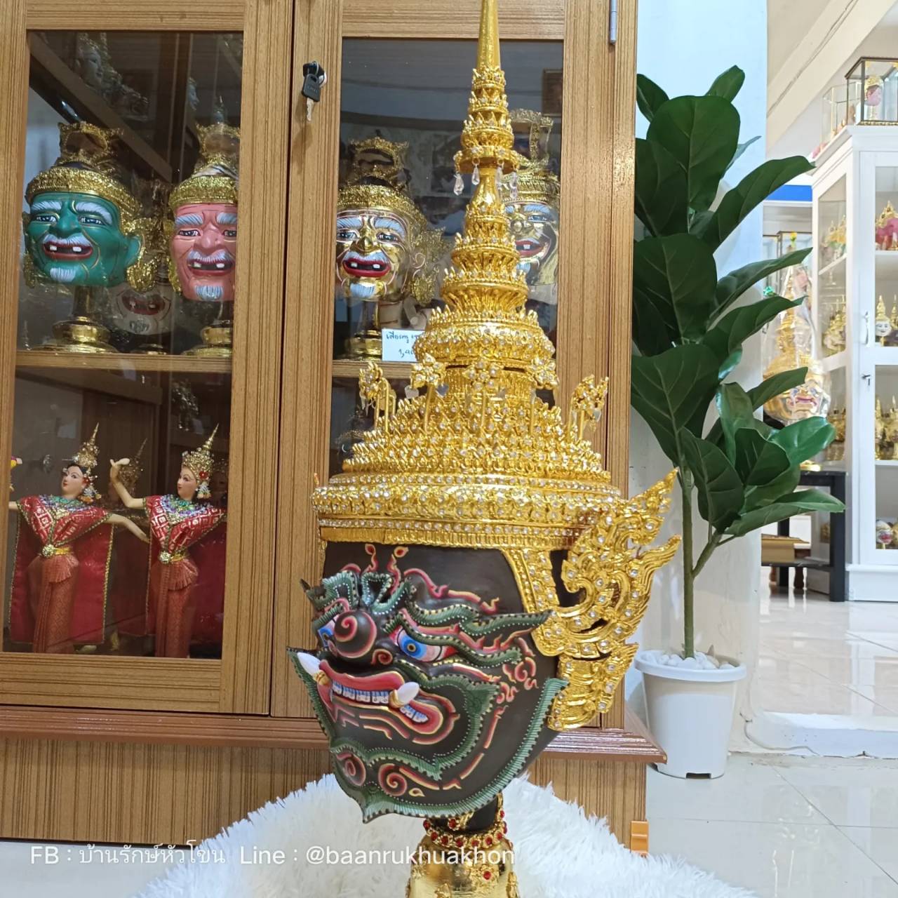 เศียรครู พระพิราพ ขนาดครอบ เกรดพรีเมี่ยม