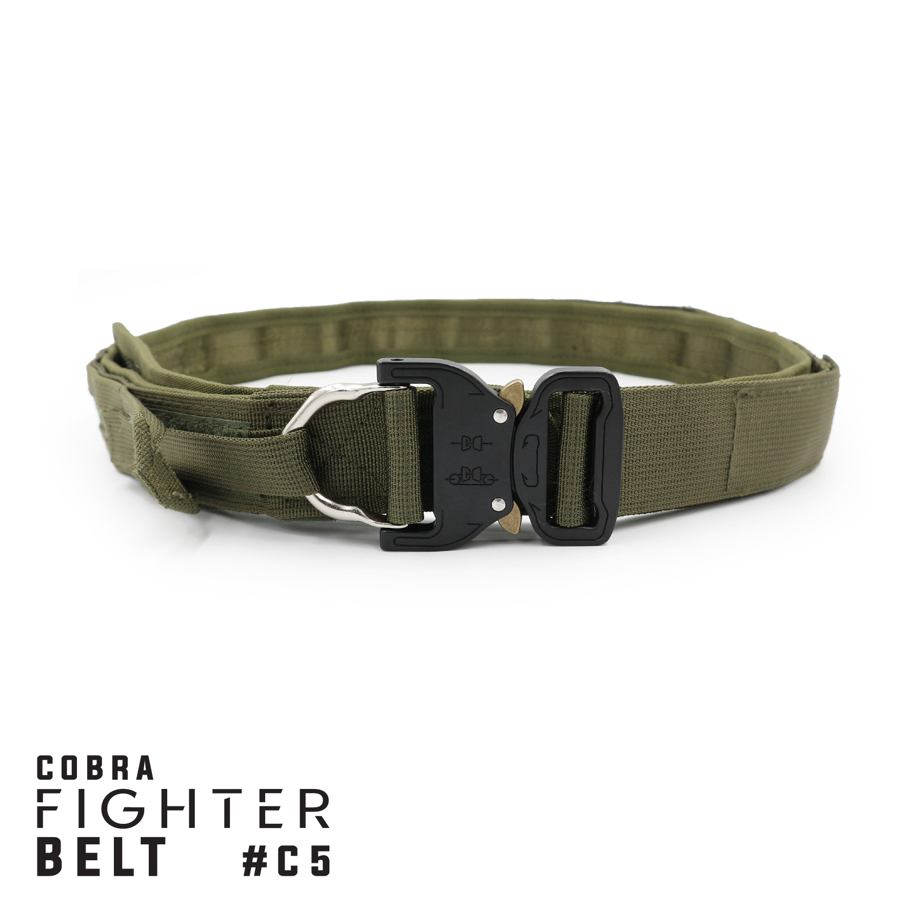 เข็มขัด COBRA fighter belt ( #C5 ) 💥เข็มขัดหัว Cobra ปลดไว มีห่วง D-Ring สำหรับเกี่ยวสายกันตก 💥เข็มขัดแบบ 2 ชั้น ( Double Layers Belt) 💥สายด้านใน สามารถสอดเข้ากับหูกางเกงได้ ใช้ประกบกับสายเส้นนอก 💥สายด้านนอกกว้าง 1.5"