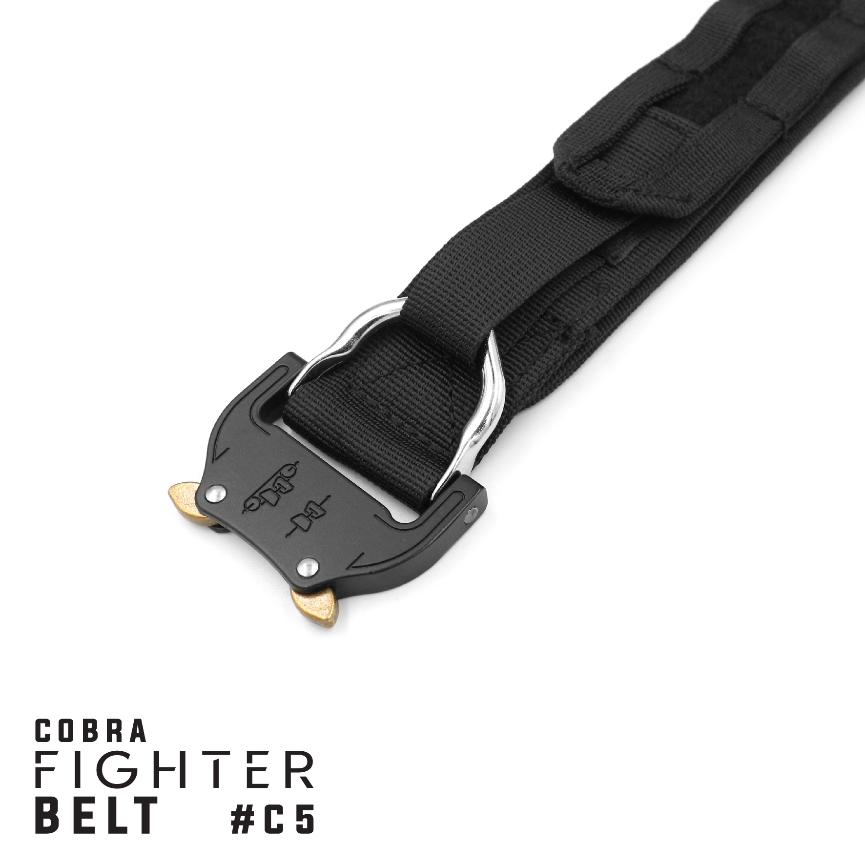 เข็มขัด COBRA fighter belt ( #C5 ) 💥เข็มขัดหัว Cobra ปลดไว มีห่วง D-Ring สำหรับเกี่ยวสายกันตก 💥เข็มขัดแบบ 2 ชั้น ( Double Layers Belt) 💥สายด้านใน สามารถสอดเข้ากับหูกางเกงได้ ใช้ประกบกับสายเส้นนอก 💥สายด้านนอกกว้าง 1.5"