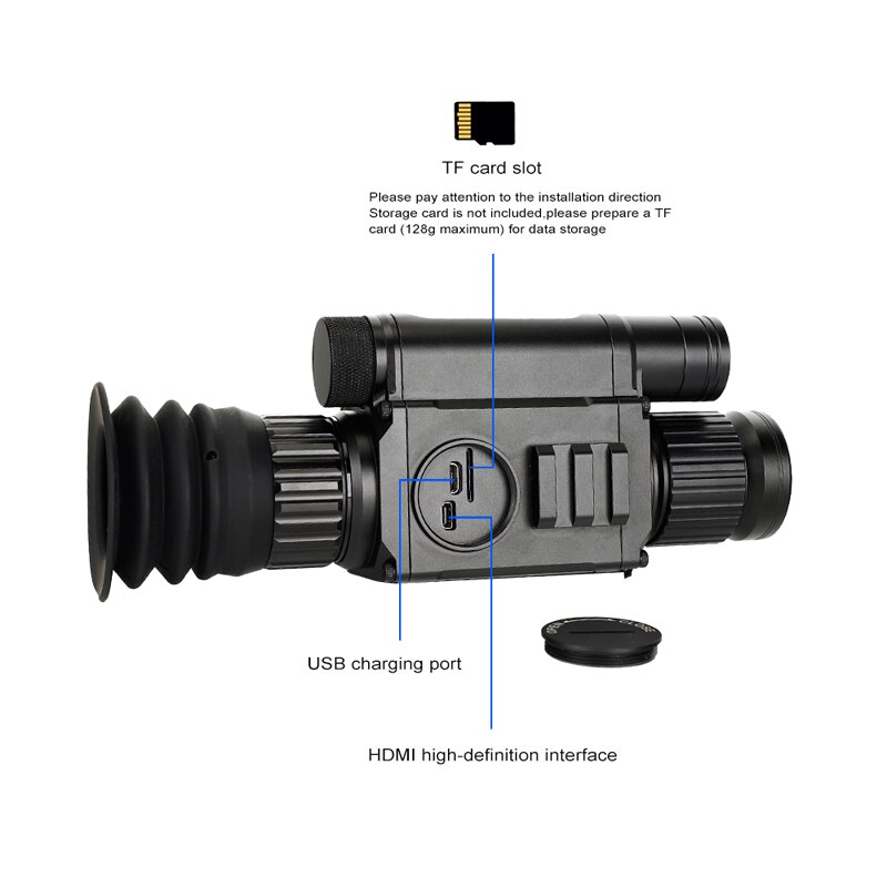 PARD NV008 อินฟราเรด Night Vision Scope WIFI APP 6.5-12X IR Night Vision Riflescope 5 W 850nm NV Monocular ปรับ Picatiny