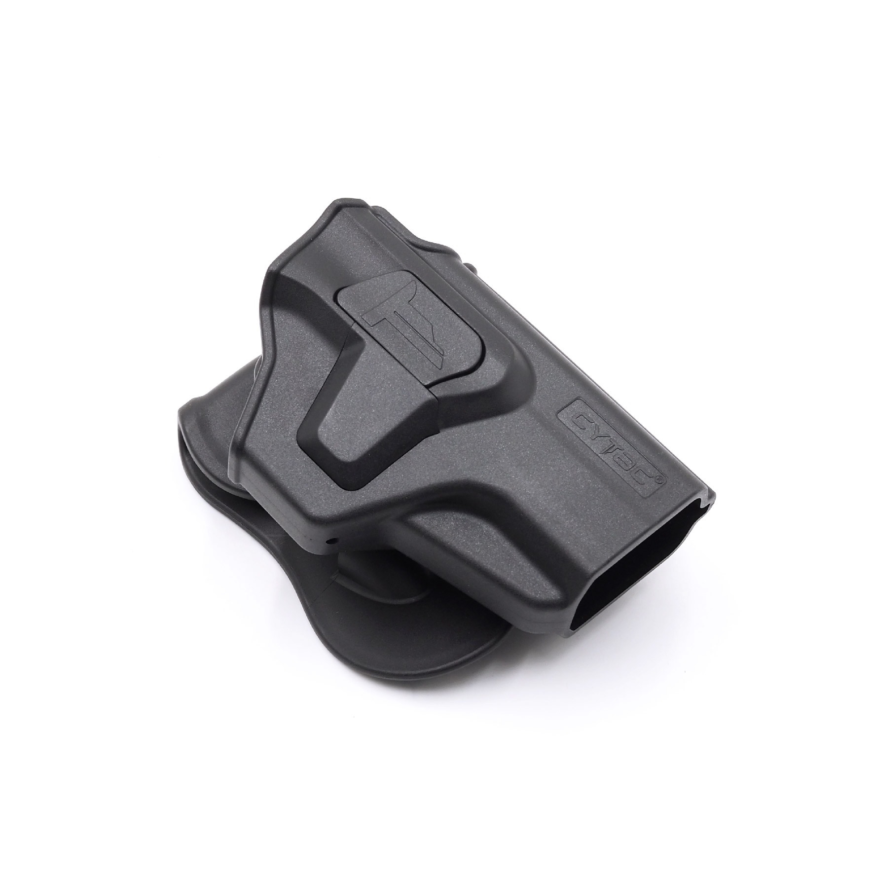 New. ซองพกนอก ปลดล็อคนิ้วชี้ Cytac ( Cytac R-Defender Holster ) -ผลิตจากวัสดุ Polymer เกรดคุณภาพ แข็งแรงทนทาน -ซองถูกออกแบบให้ปลดล็อคนิ้วชี้ (Level 2) ใช้งานปลอดภัย -ด้านหลังเป็นเพลทเหน็บเข็มขัด ชนิดพิเศษ มีแผ่นยางเสริม เพิ่มความหนืด -สามารถถอดเพลทเหน็บออ