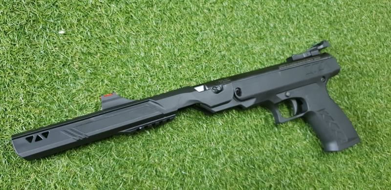 ปืนอัดลมสั้นระบบหักลำ ปืนอัดลมBenjamin ปืนอัดลมเบอร์1 Benjamin Trail NP Mark II .177cal. Air Pistol ปืนอัดลมเบอร์1 ✔Gun Weight น้ำหนัก 3.44 ✔Overall Length ความยาว 16" ✔Rail รางจับกล้อง 11mm dovetail ✔Mechanism Gas piston