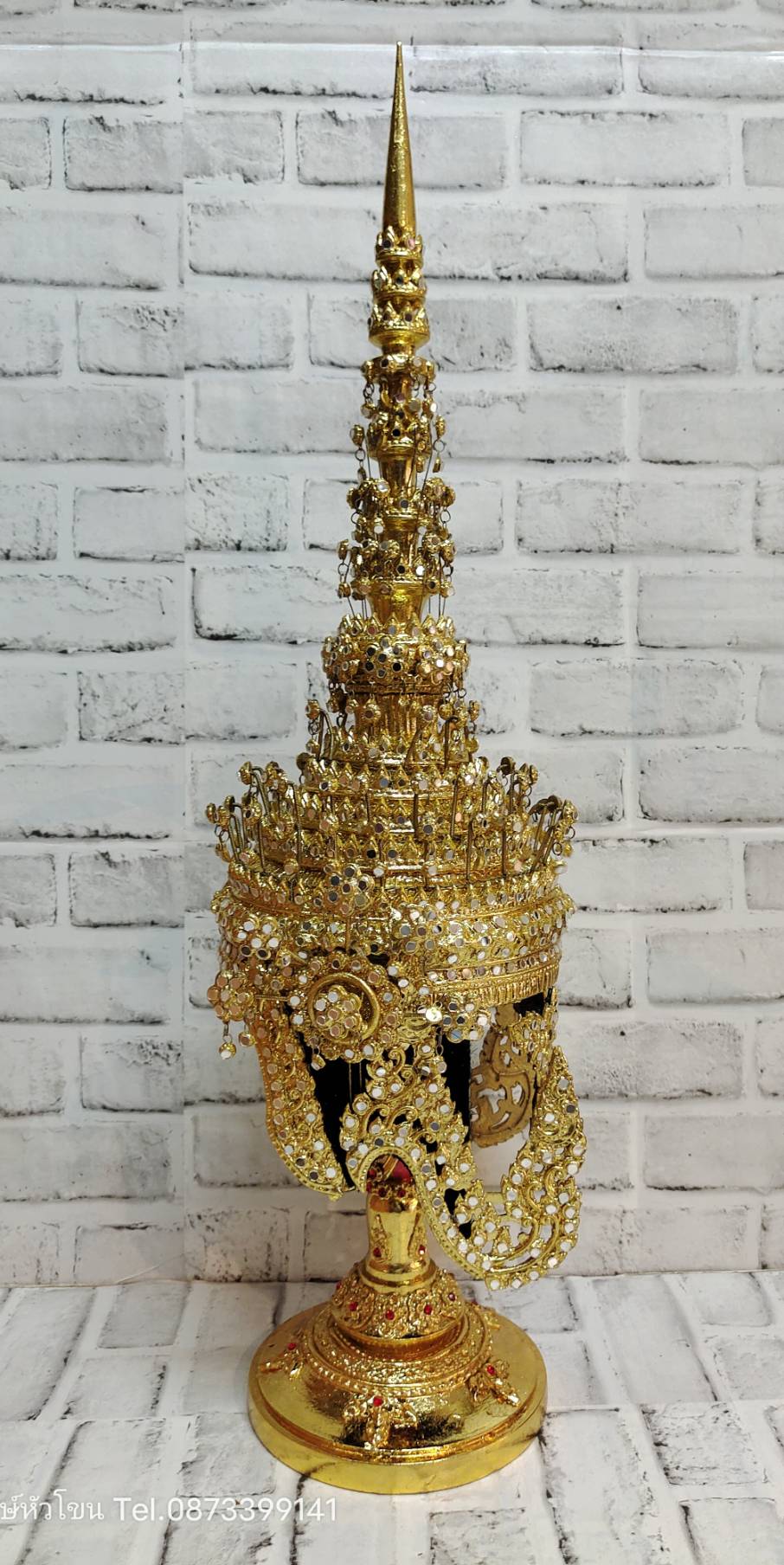 ชฎาพระ ขนาดสวมหัว ประดับกระจก