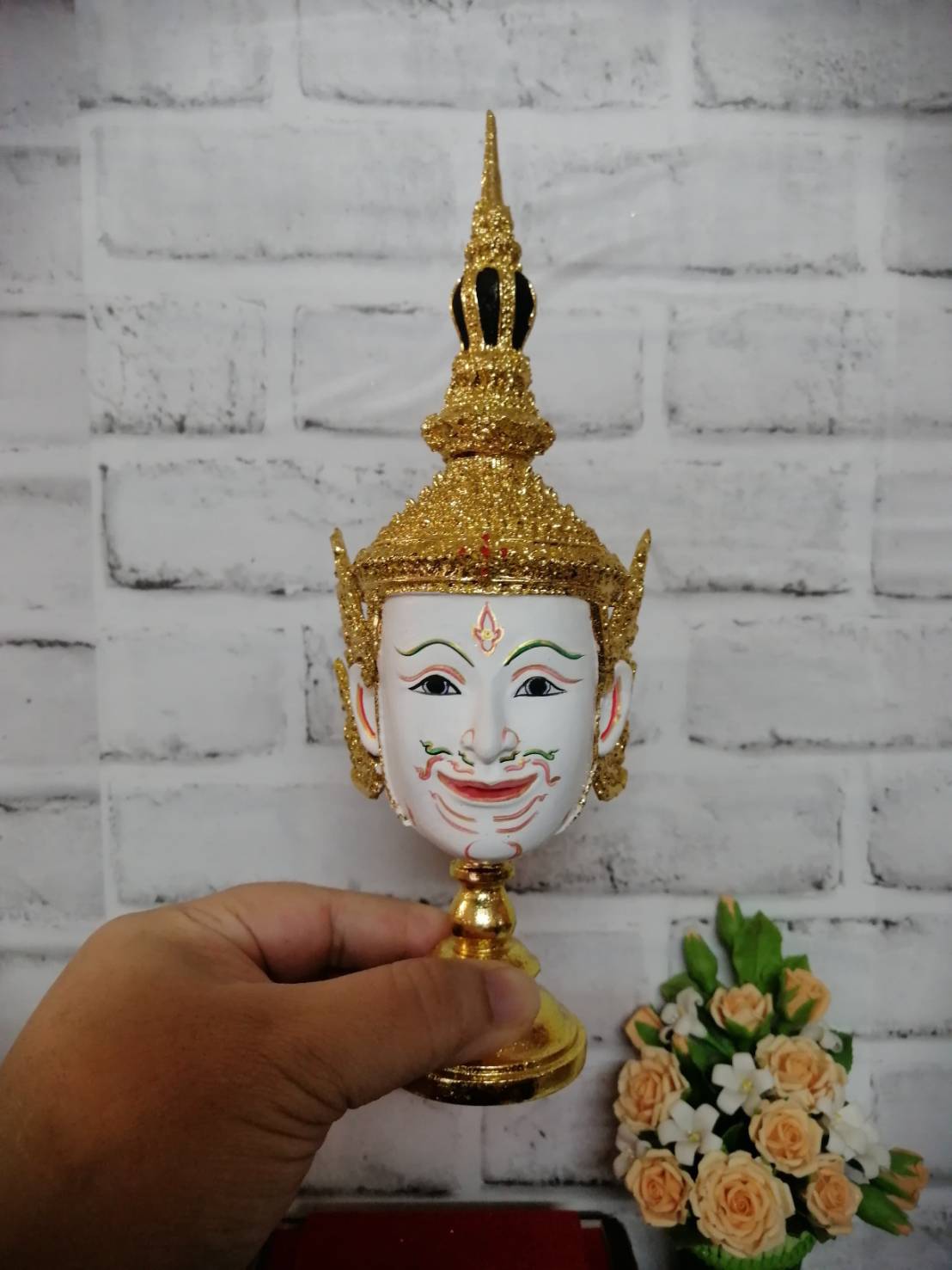 พระอิศวร ขนาดกลาง เรซิ่นปิดทอง พร้อมฐานปิดทอง