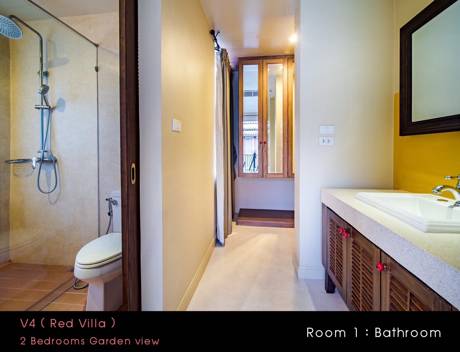 HR15022 บ้านพักหัวหิน บ้านทัศคานี บีช วิลล่า 4 ( Red 2Bed Garden View )