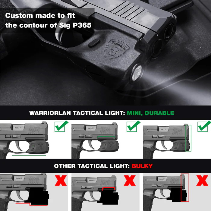ไฟฉาย Warriorland SL-1 + ซองพกใน Kydex G43/G43X ( เฉพาะรุ่นที่ไม่มีราง ) ไฟฉาย Warriorland SL-1 + ซองพกใน Kydex 🔺ไฟฉาย ผลิตจาก Polymer เกรดคุณภาพ 🔺ออกแบบให้ทนทานต่อแรงรีคอยด์ได้ 🔺ความสว่าง 150 Lumens 🔺ระยะส่องสว่าง 100 m. &