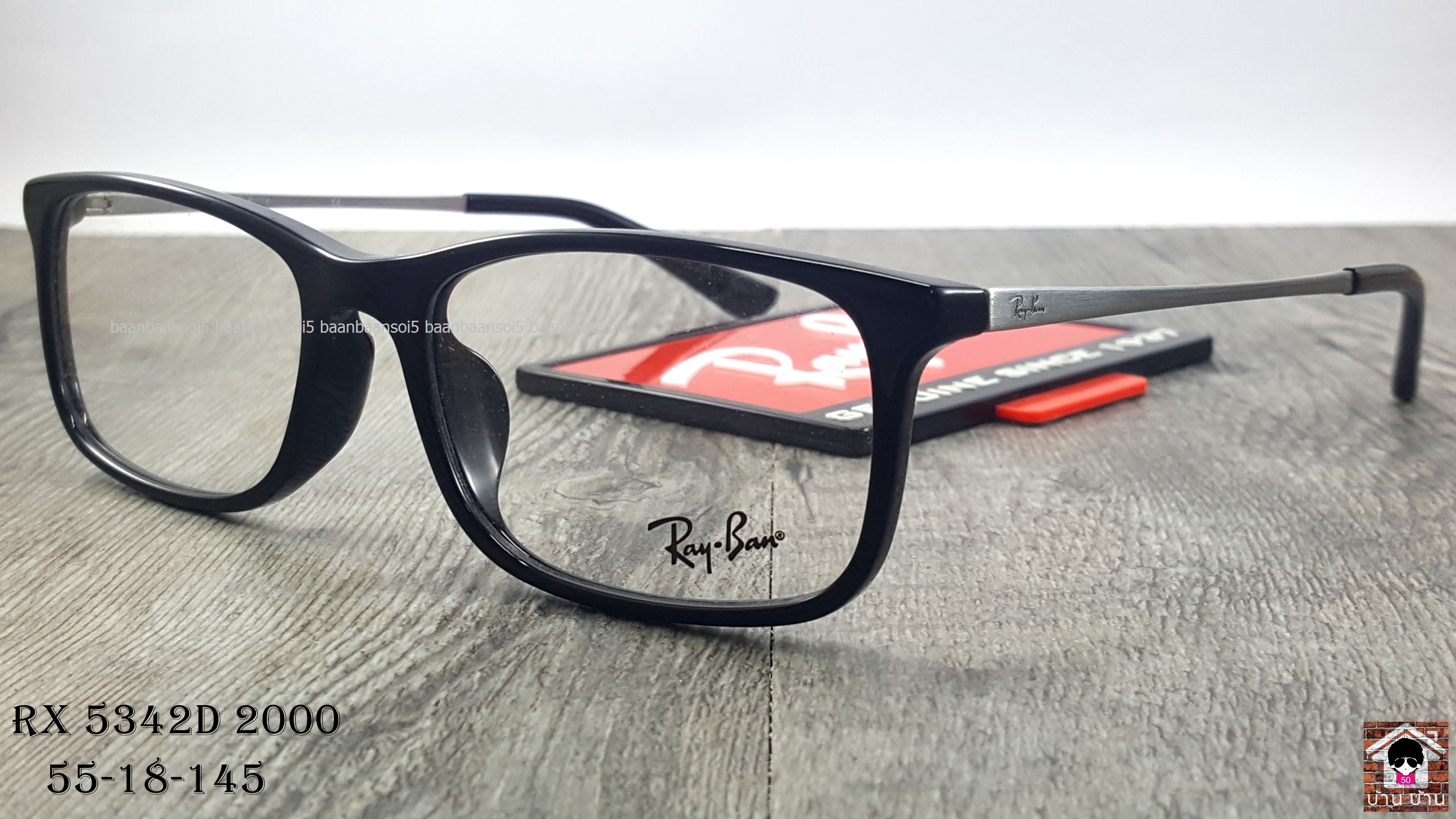 Rayban RX 5342D 2000โปรโมชั่น กรอบแว่นตาพร้อมเลนส์ HOYA ราคา 3,500 บาท