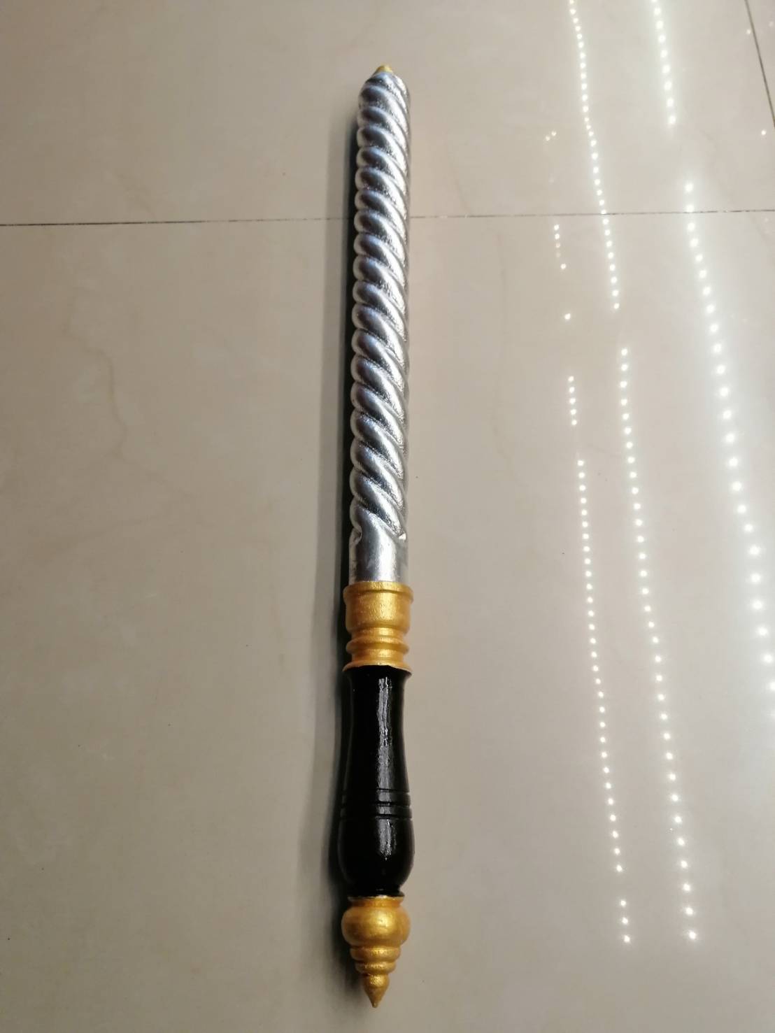 กระบอง ตะบองยักษ์ กระบองท้าวเวสสุวรรณ กระบองยักษ์ งานไม้ ทาสีเงิน