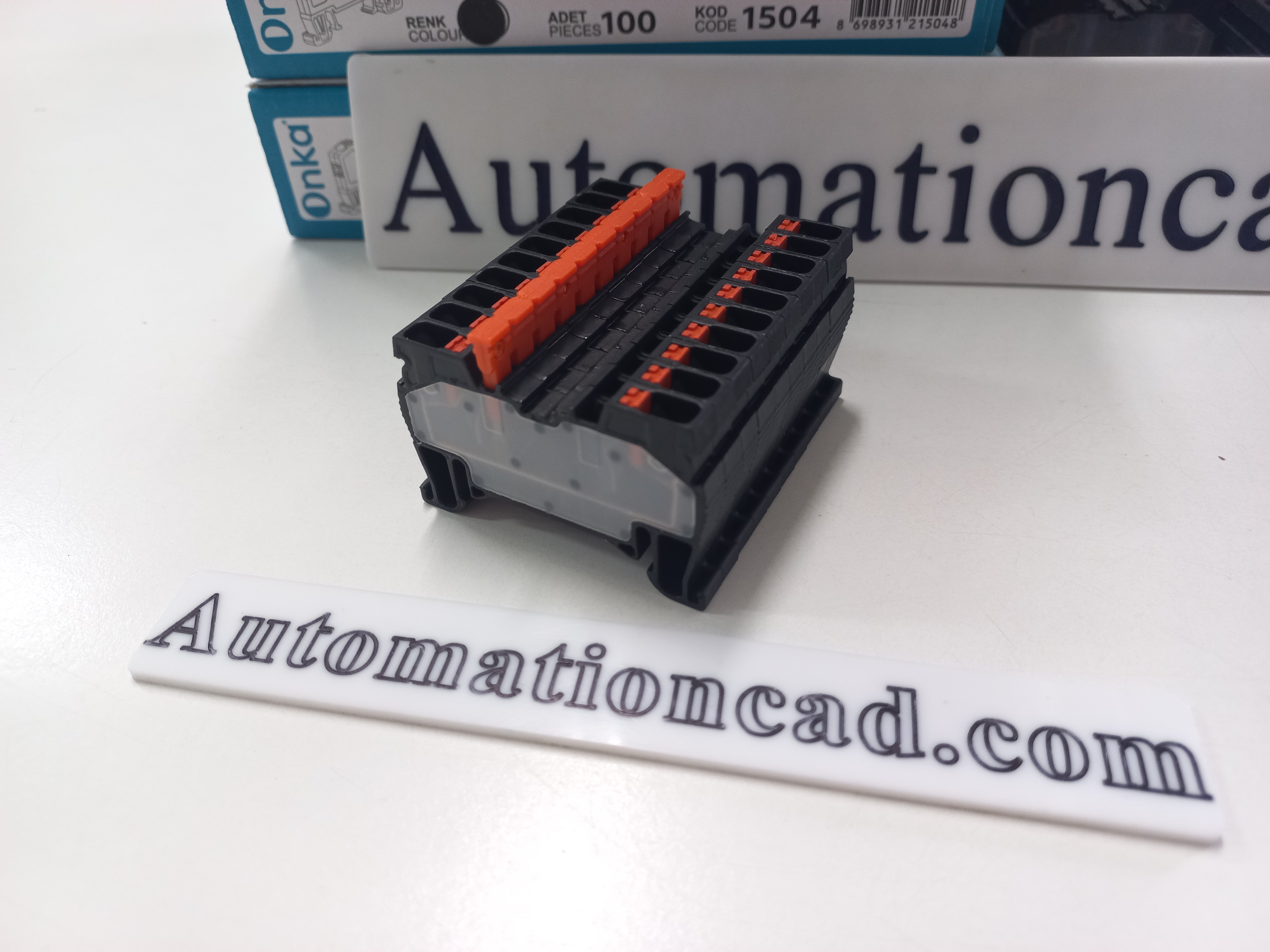 สปริงเทอร์มินอล สีดำ Onka-1504 สาย 2.5 mm² 24A Terminal ONKA