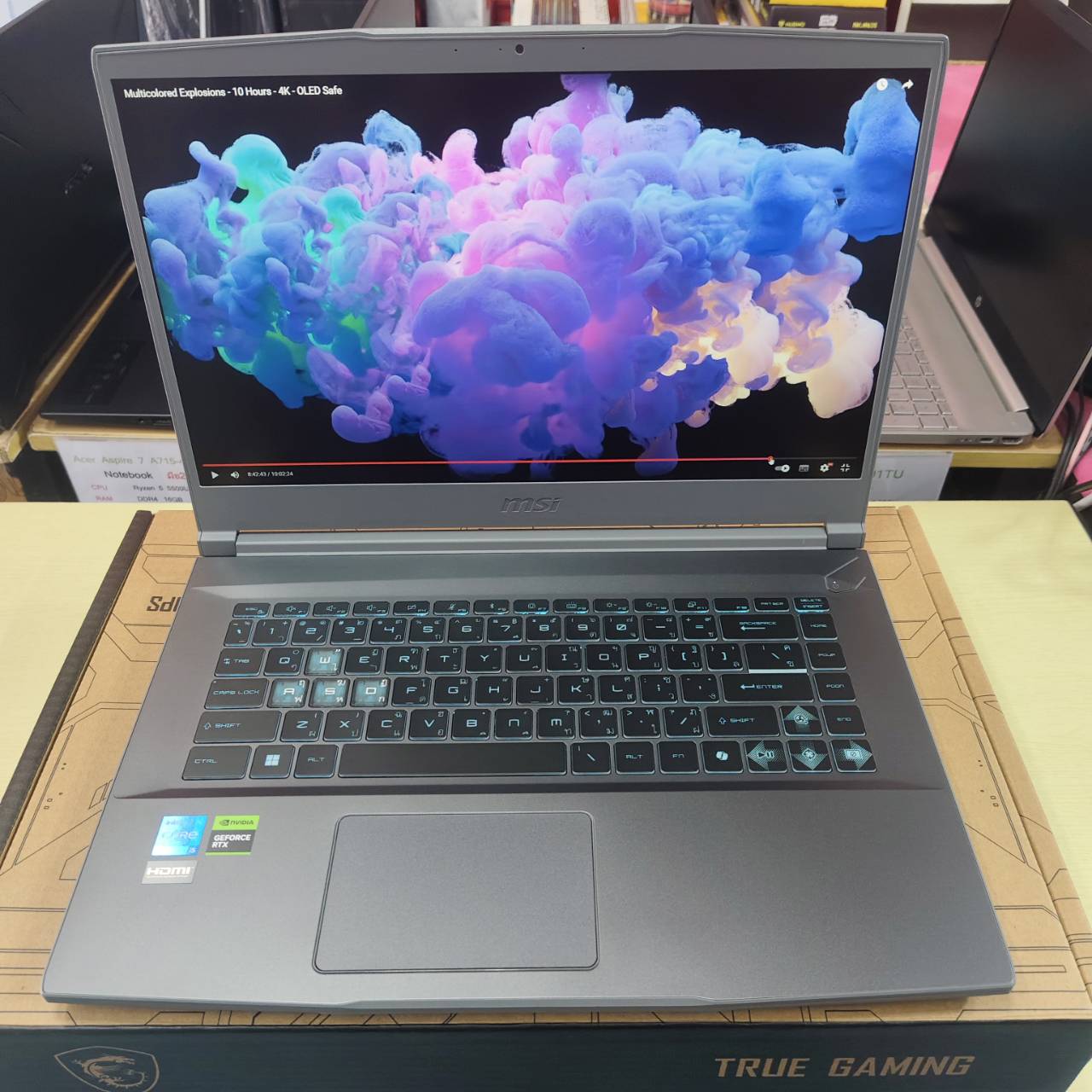 MSI THIN 15 B12UCX-1428TH สภาพเครื่อง 95% ประกันศูนย์ 26/11/2026