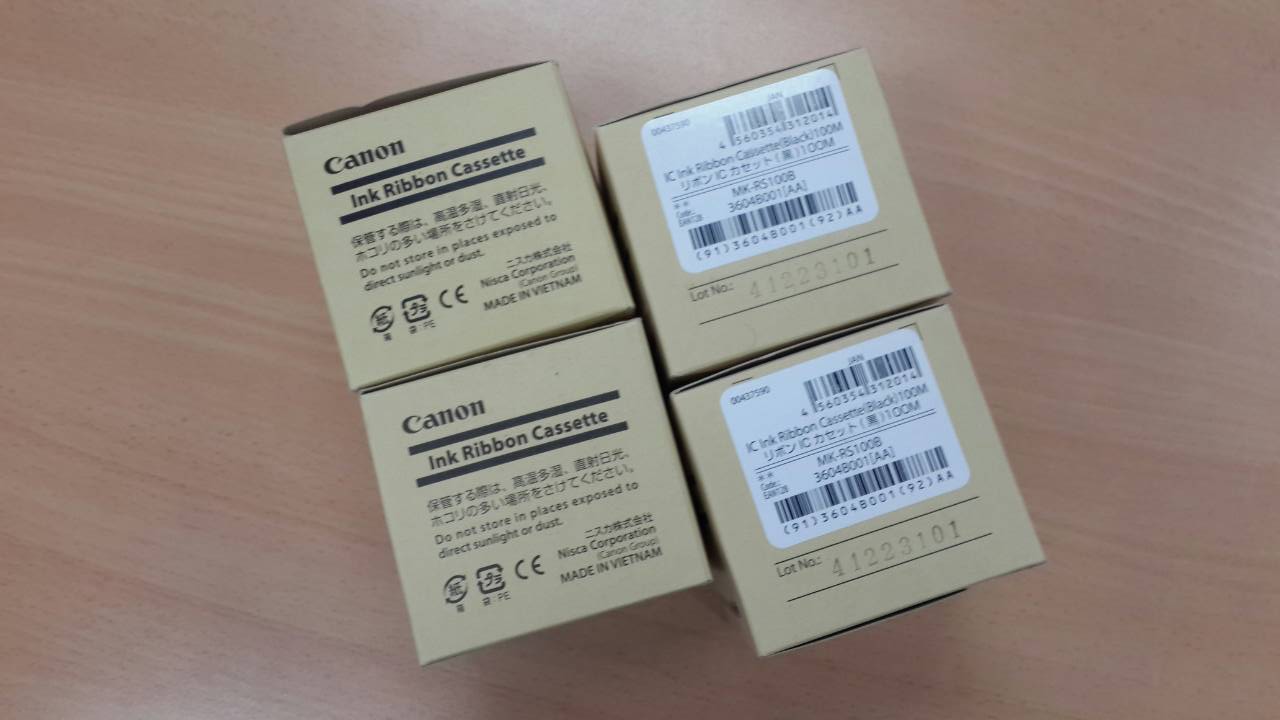 ตลับหมึก ของแท้ Canon MK1500 MK2500 และรุ่นอื่นๆ หมึกพิมพ์ ผ้าหมึก ใช้กับเครื่องพิมพ์ฮอตมาร์ค ปลอกมาร์คสายไฟ 3604B001