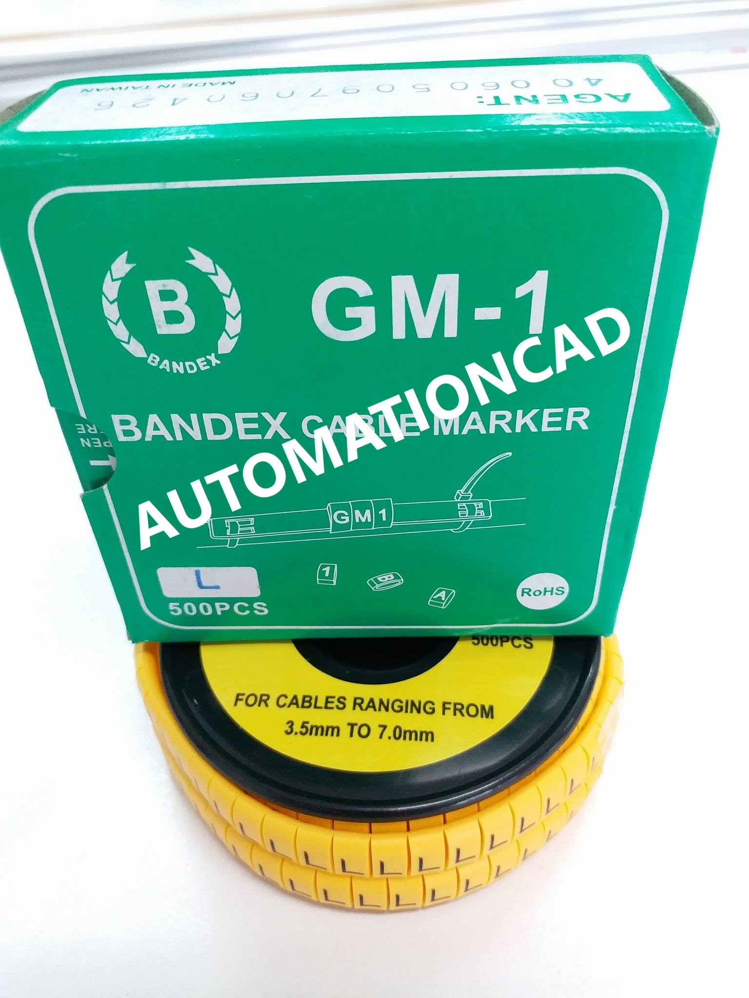 ตัวอักษรใส่เข็มขัด MARKER STRIP 65mm 100mm BANDEX