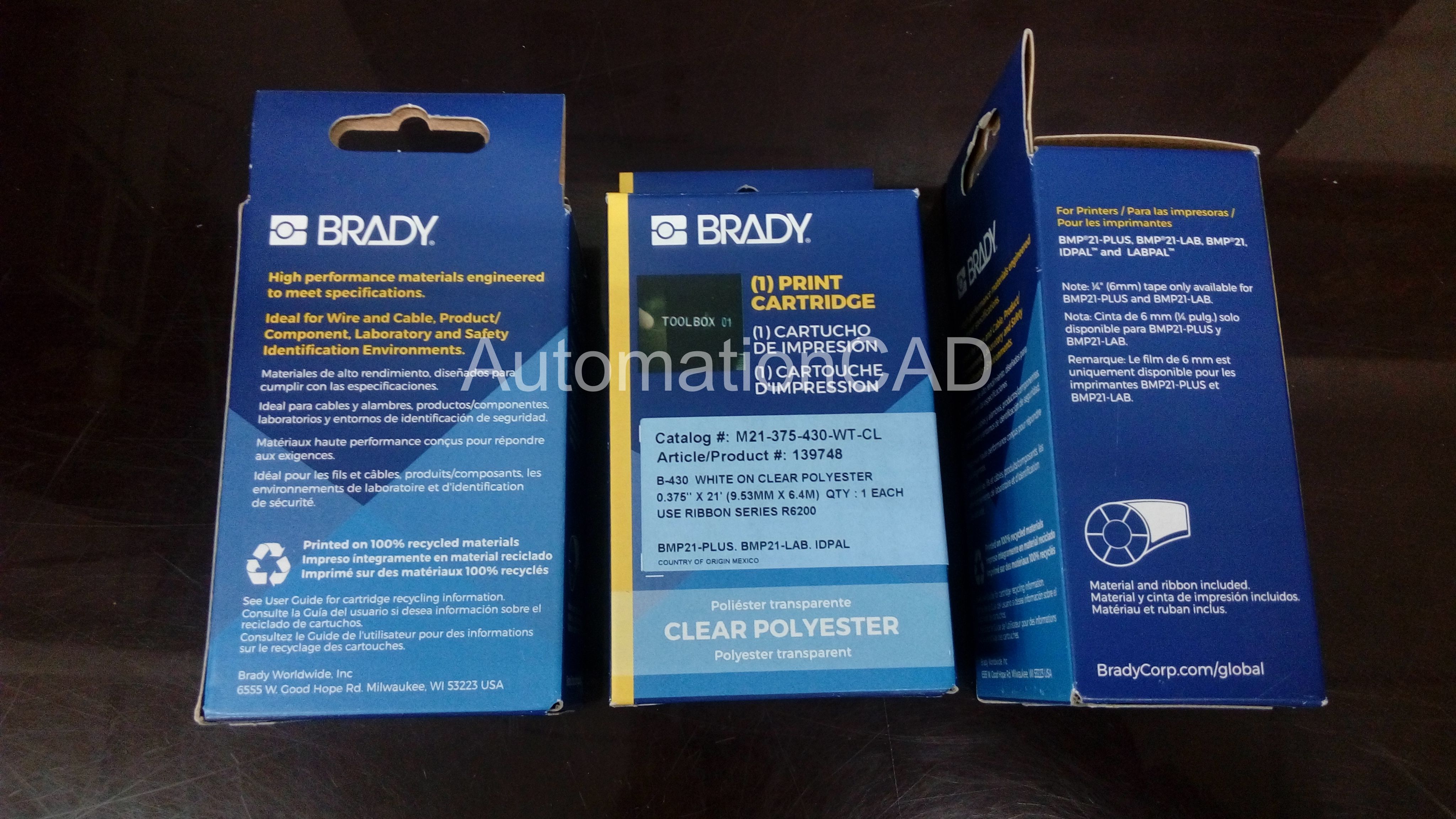 BRADY M21-375-430-WT-CL สติ๊กเกอร์ BMP21-PLUS - BRADY LABEL PRINTER