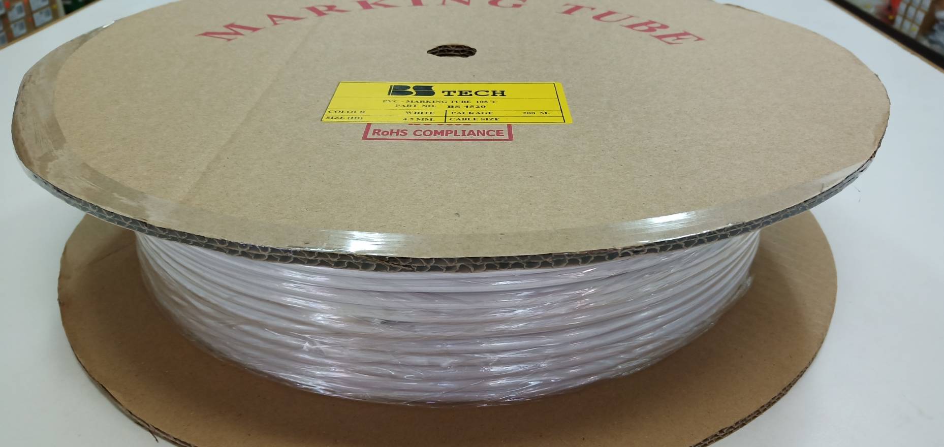 ท่อปลอกสายไฟ BS-TECH ขนาด 4.5 mm. ยาว 200m PVC TUBE