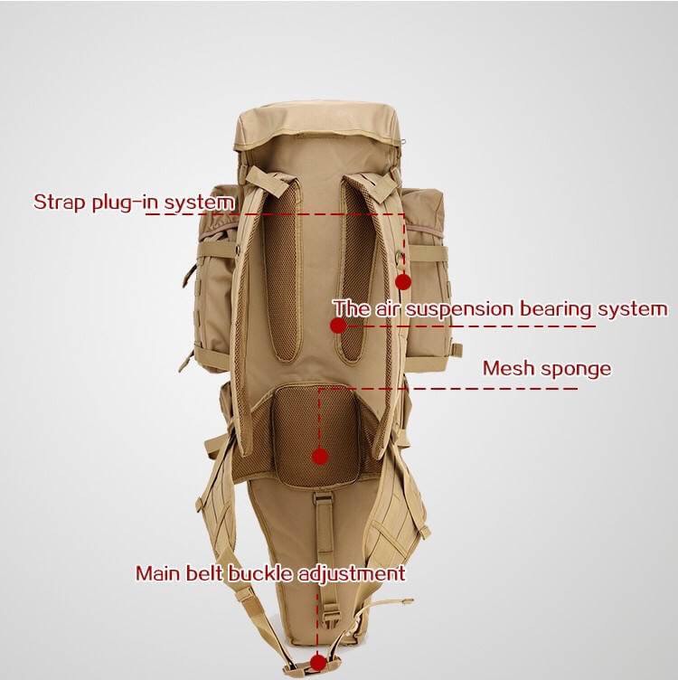 New.9.11 Tactical ยุทธวิธีกระเป๋าเป้สะพายหลัง ไนลอนที่มีคุณภาพสูงกันน้ำ กีฬาล่าสัตว์ตั้งแคมป์ ใส่ได้ทั้งปืนยาวทุกชนิด / ทั้งสัมภาระ ขนาด ด้านหน้ายาว 60 ซม. ด้านหลังมีความยาว 100 ซม. สีดำ สีทราย ลายดิจิตอนทราย ราคาพิเศษ