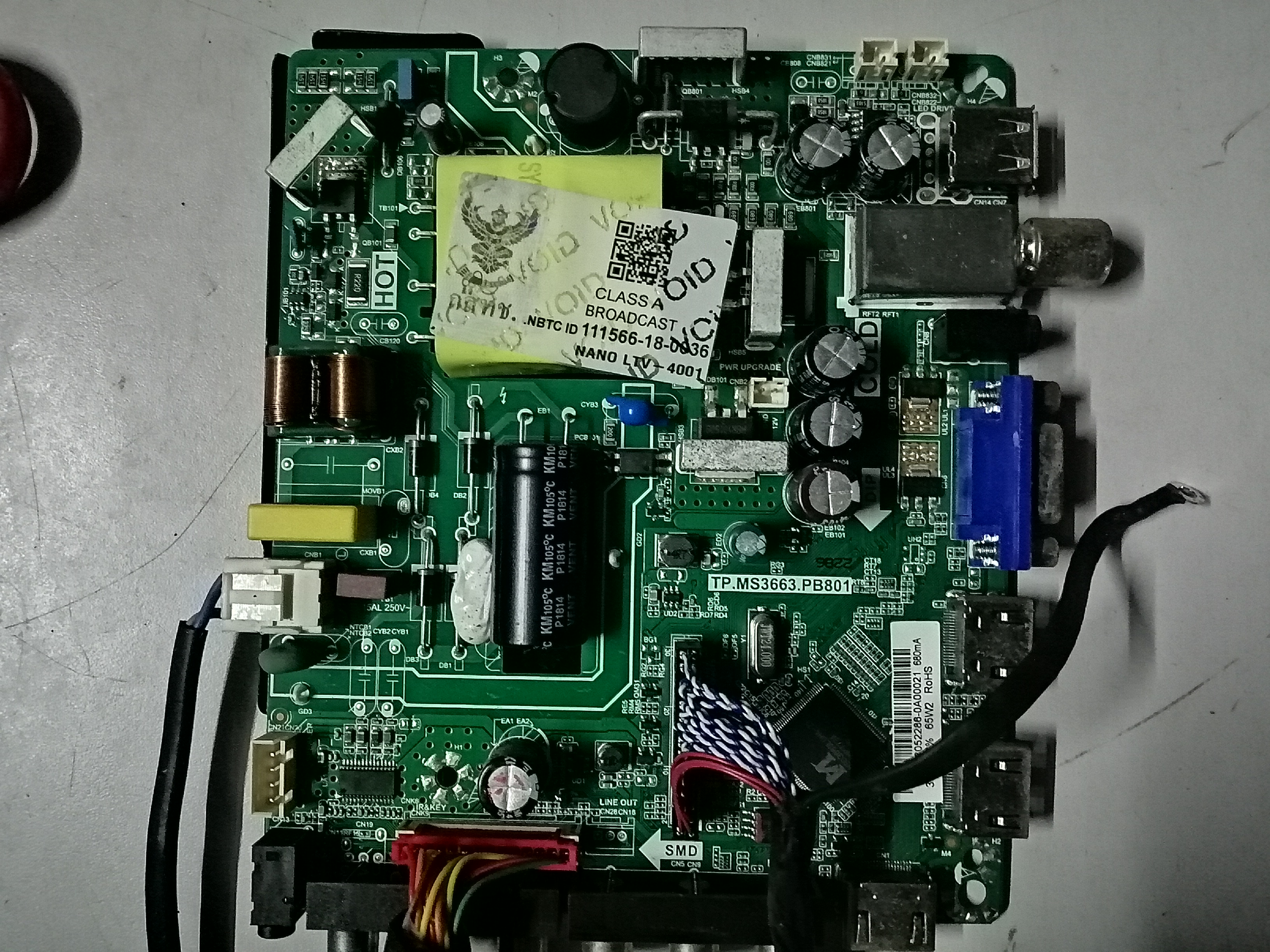 เมนบอร์ด nano40 ltv-4001 TP.MS3663.PB801
