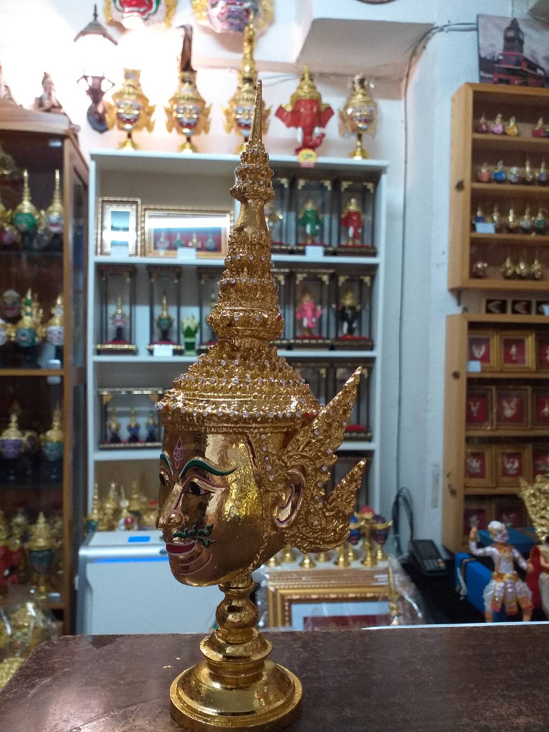 พระลักษณ์ ขนาดกลาง 4 นิ้ว งานประดับเพชร