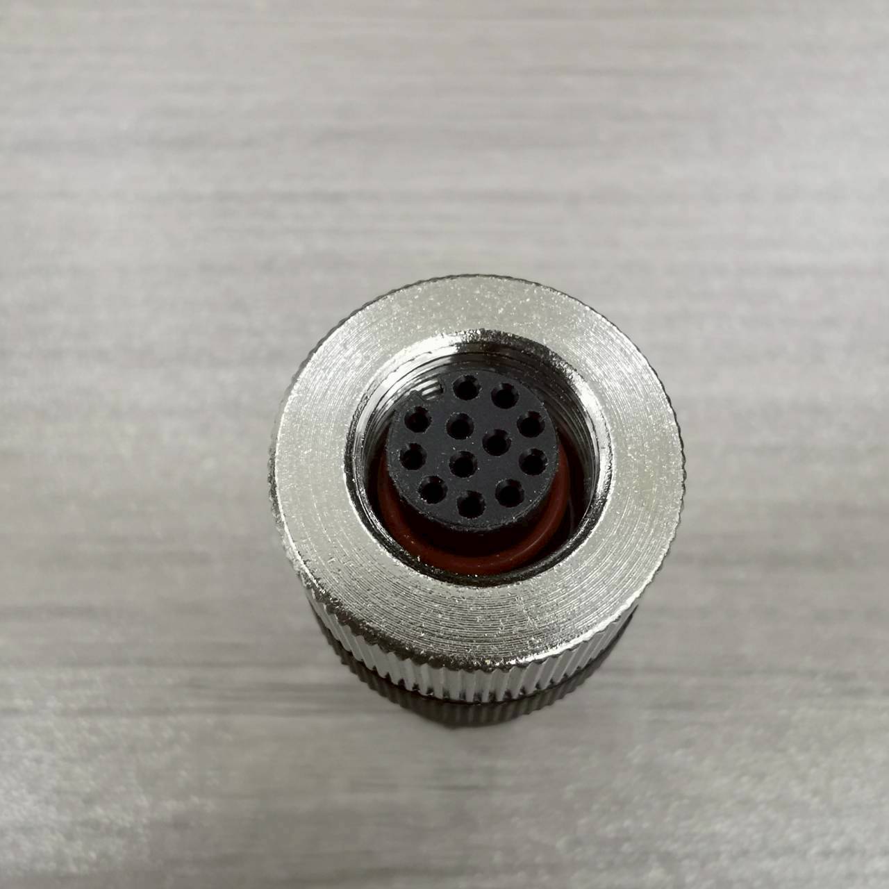 หัวคอนเนคเตอร์ M12 12Pins แบบตรง ตัวเมีย Connector