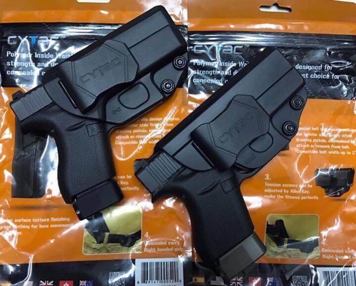 New.ซองปืนพกใน CYTAC Glock IWB Holster Fits Glock 17, 19, 23, 32, 43 (Gen 1, 2, 3, 4) ล๊อคอัตโนมัติ ผลิตจากโพลิเมอร์เนื้อดี Product Line INSIDE THE WAISTBAND HOLSTER มีทั้งซองปืนพกในและพกนอก เป็นที่นิยมในอเมริกา ราคาพิเศษ