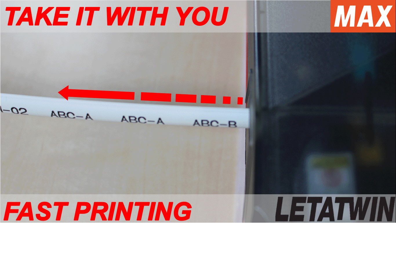 เครื่องพิมพ์ปลอกสายไฟ MAX LM-550A3B LETATWIN พิมพ์ผ่านแป้นพิมพ์ / ต่อ Computer ก็ได้ รุ่นใช้ถ่านแบบชาร์จได้