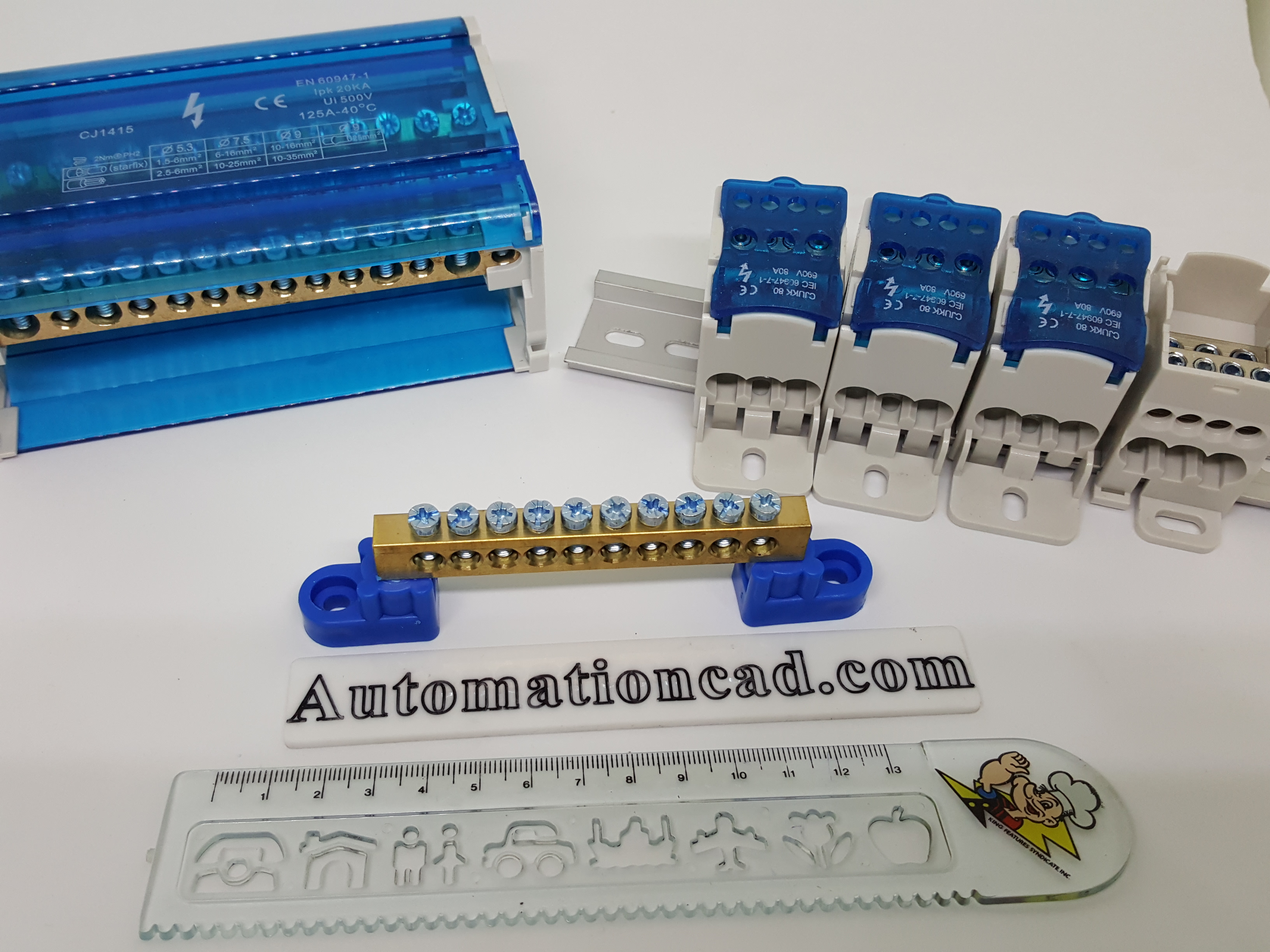 BAR กระจายไฟฟ้า 1 แถว 10 ช่อง แบบเปลือย BAR GROUND บาร์กราวด์