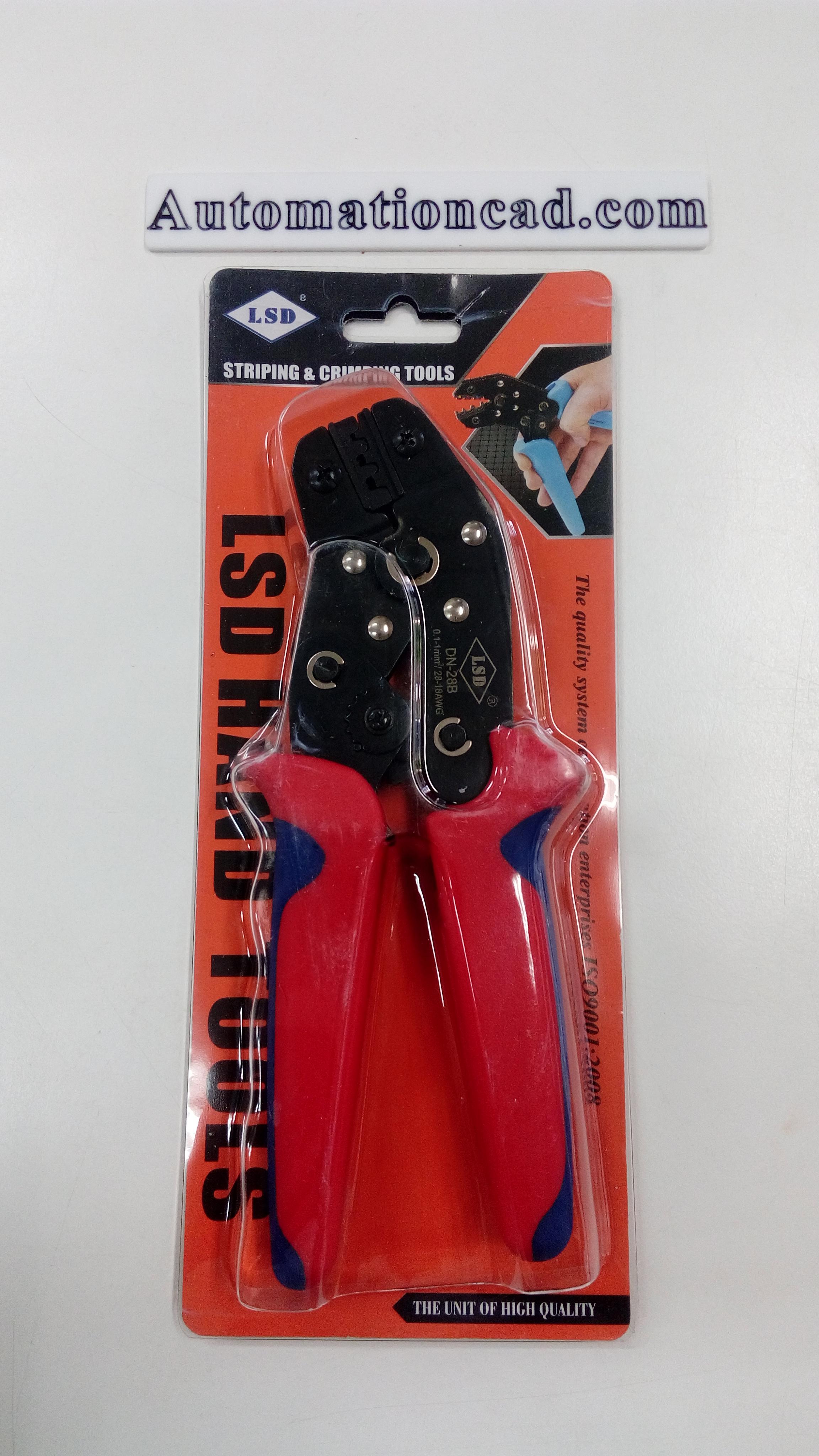 คีมย้ำหางปลา แบบย้ำหัวสายไฟ รุ่น DN-28B ใช้กับสายไฟขนาด 0.1-1 mm2