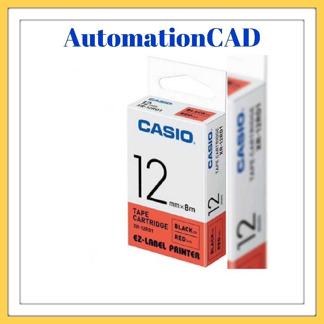 EZ-LABEL CASIO 12mm. สำหรับ เครื่องพิมพ์ฉลาก KL-Series CASIO PRINTER LABEL