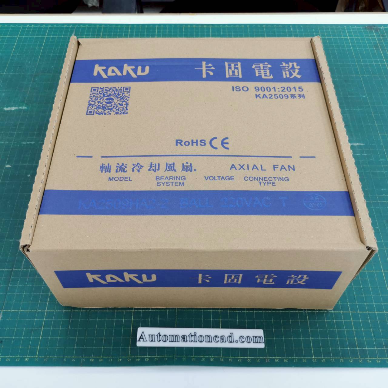 พัดลมระบายอากาศ KAKU ขนาด 10 นิ้ว 220VAC ลูกปืนแบบ Ball - KA2509HA2-2 PLUG 220VAC