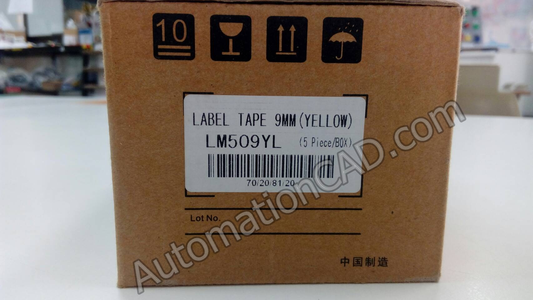 สติ๊กเกอร์ Label 9mm. Yellow ใช้กับเครื่องพิมพ์ฮอตมาร์ค L-mark รุ่น LK330