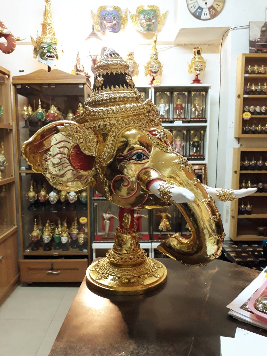 พระพิฆเนศ ขนาดครอบ งานละเอียด ประดับเพชรน้ำดี