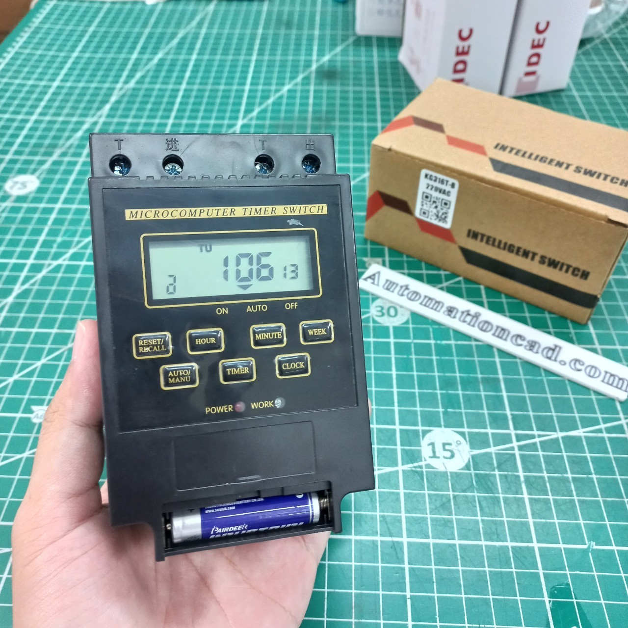 ไทม์เมอร์ KG316T-B 220VAC นาฬิกาตั้งเวลารายสัปดาห์ 16 โปรแกรม ไฟ 220VAC Timer Switch ทามเมอร์ KG316T