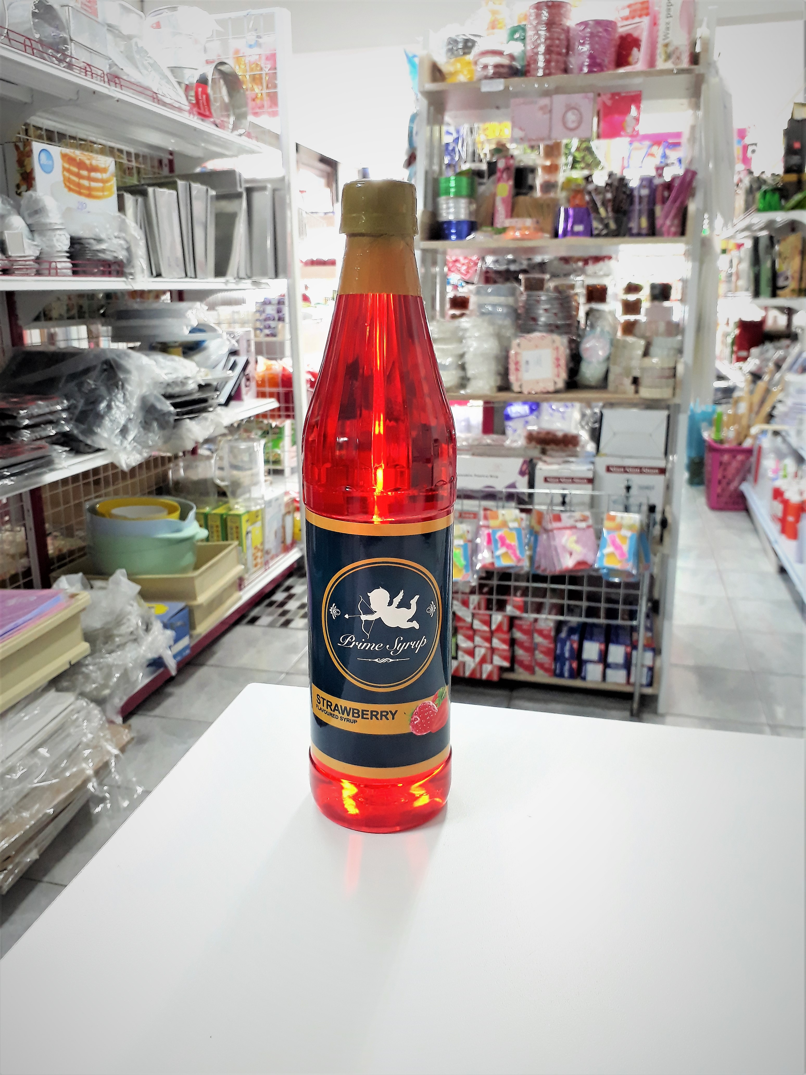 ไซรัป กลิ่นสตรอเบอรี่ 750ml. (ทำจากน้ำตาลผลไม้) ตรา Prime Syrup