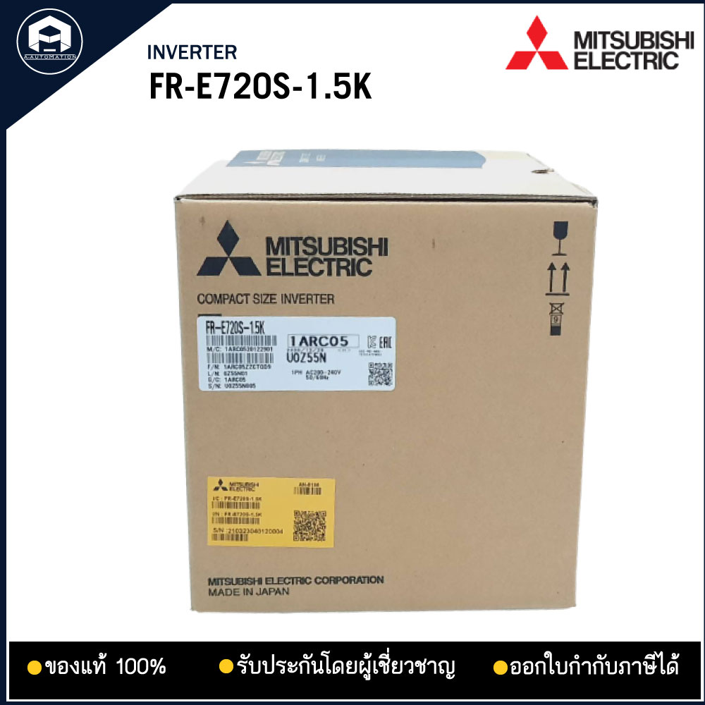 FR-E720S-1.5K INVERTER MITSUBISHI ELECTRIC,1.5KW 220V 1PH 2 แรง งานกลาง