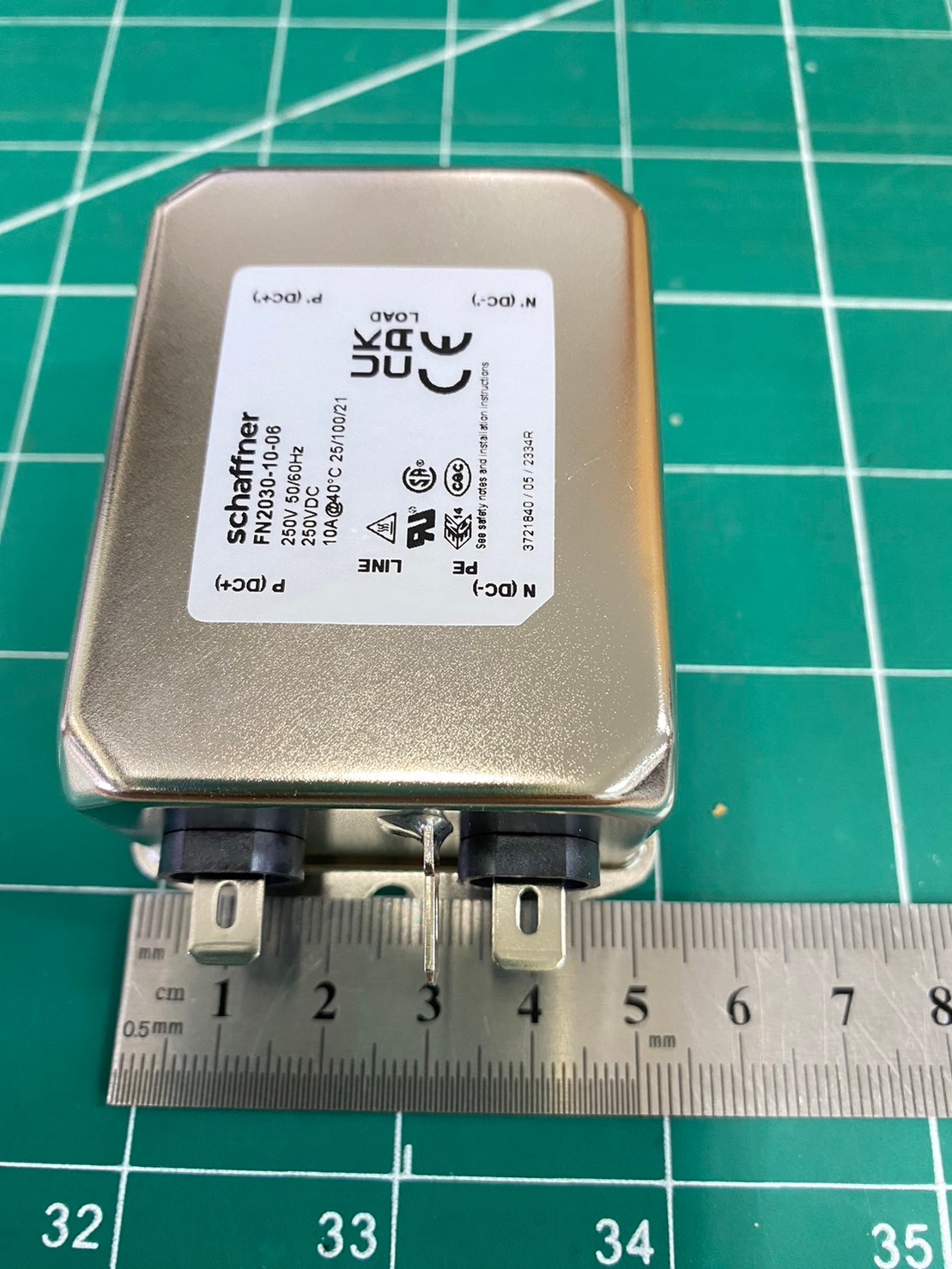 NOISE FILTER SCHAFFNER 10A 250VAC 50/60Hz