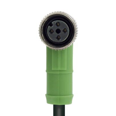 สายพร้อม CONNECTOR PHOENIX CONTACT 4 ขา ตัวเมีย แบบงอ 90 ํC M12 ยาว 3 m.
