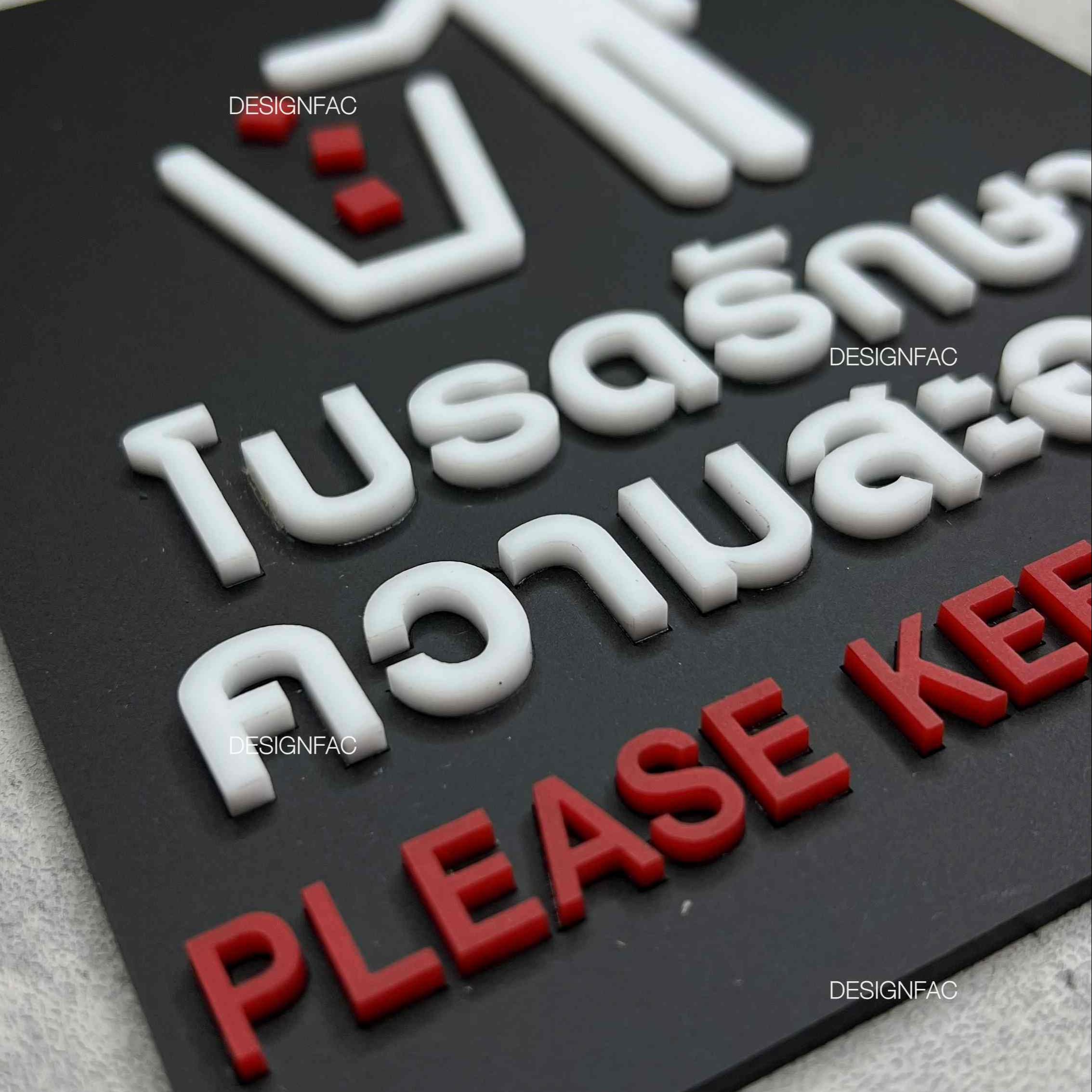 ป้ายโปรดรักษาความสะอาด ป้ายห้ามทิ้งขยะ PLEASE KEEP CLEA สไตล์โมเดิร์น มินิมอล ลอฟท์