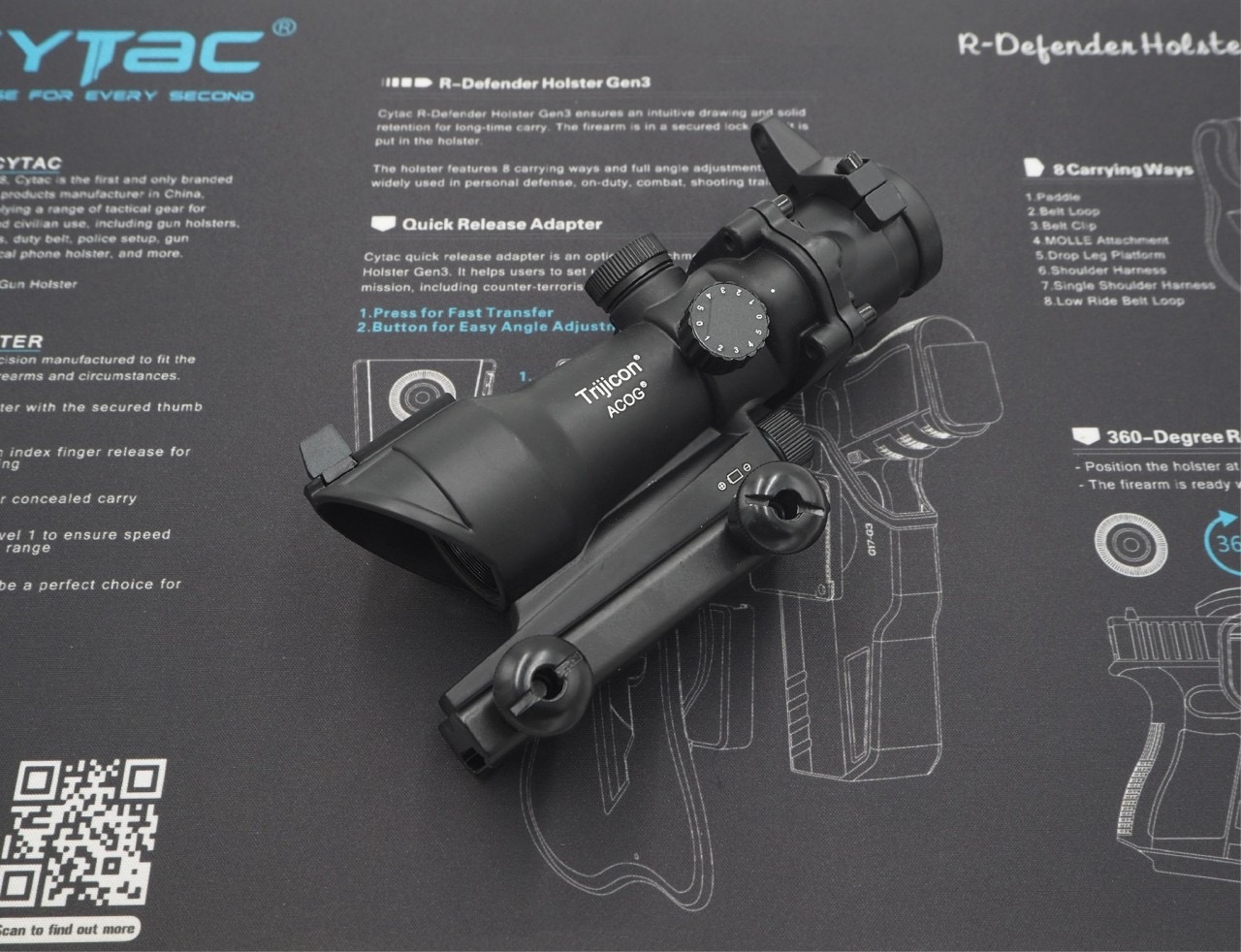New.ดอท ACOG 1*32 ( ACOG 1*32 Red Dot ) ◾ เฟรมผลิตจากอลูมิเนียมแข็งแรง ◾ ดอทเล็ง ปรับได้ 2 สี แดง / เขียว ◾ ปรับความเข้มดอทได้หลายระดับ ◾ ปรับตำแหน่งดอท สูงต่ำ/ซ้ายขวา ได้ ◾ ใช้ถ่าน LR936 * 3 ก้อน ◾ ขาจับรางขนาด 20 mm. ◾ ขนาด 7.5 * 15.5 cm.