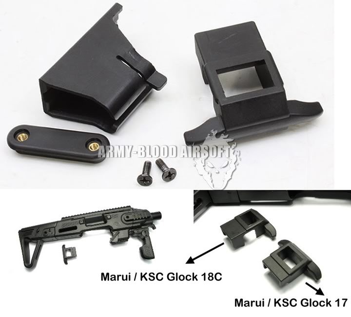 ชุดแปลงบอดี้ปืนสั้น RONI G1 (Glock Carbine Kit)
