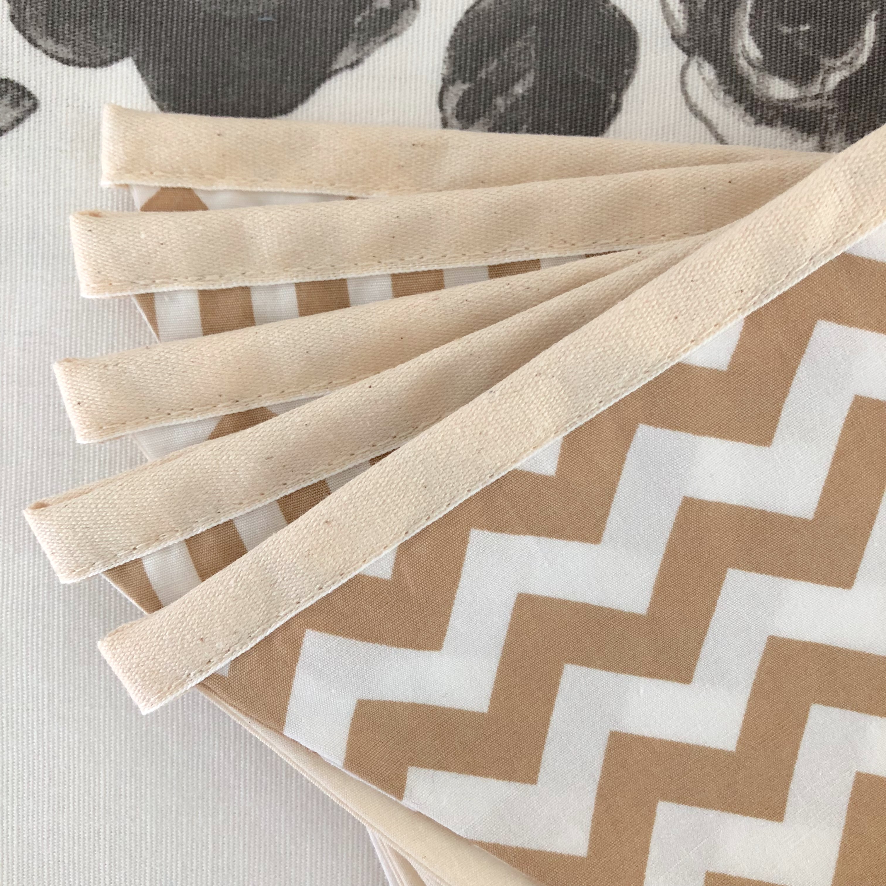 ธงผ้าสีพาสเทล วินเทจ ผ้าคอตตอนชนิด100%