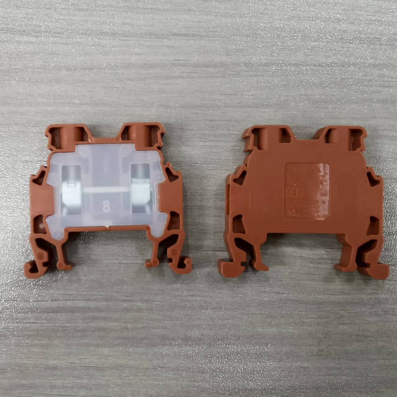 เทอร์มินอล ออนก้า 24A ใช้กับสายขนาด 2.5mm² ONKA-1016 Scewed terminal Brown 1010016 MRK Series